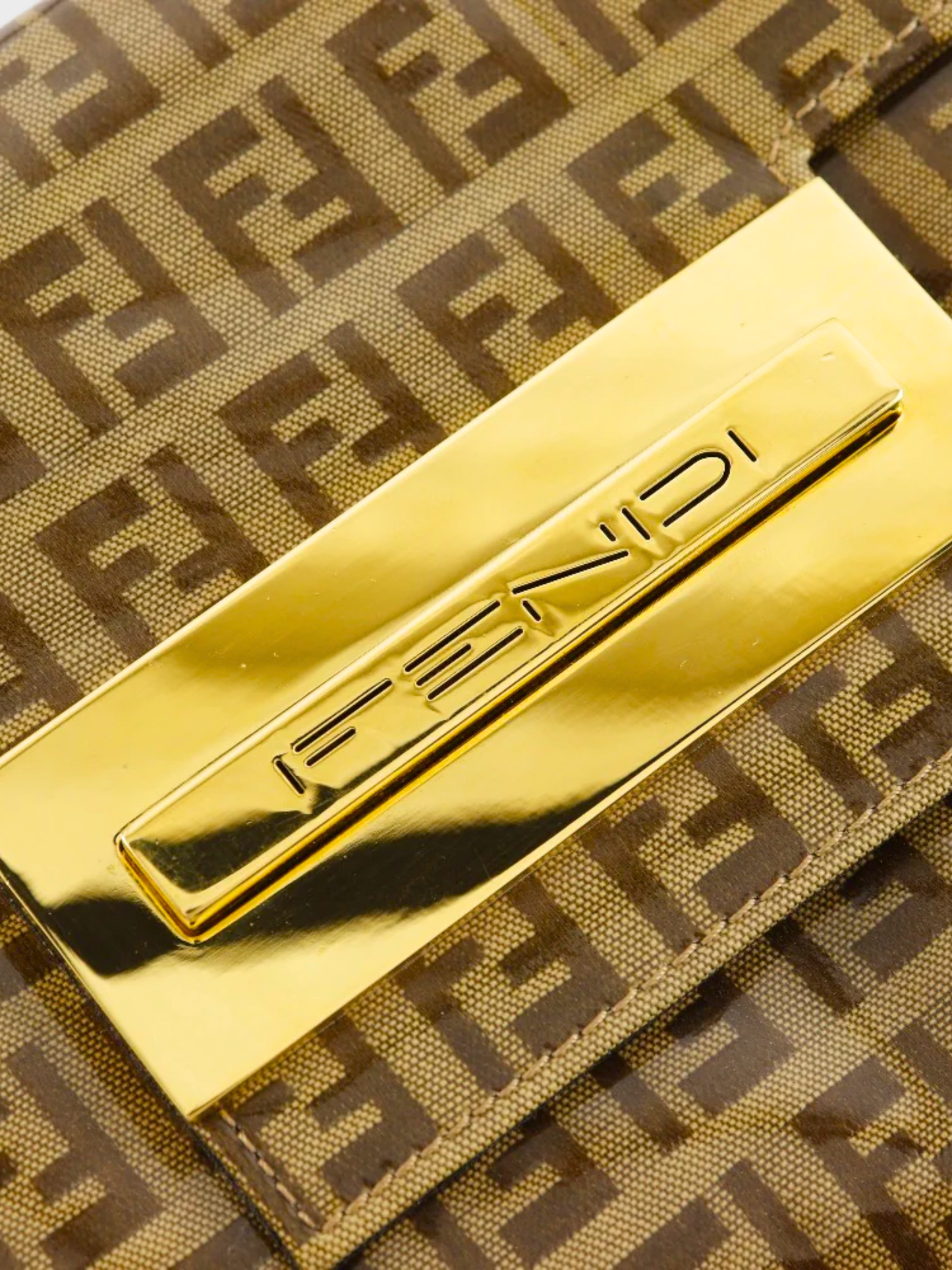 Fendi 2000s Vinyl Monogram Zucchino Two Way Shoulder Bag