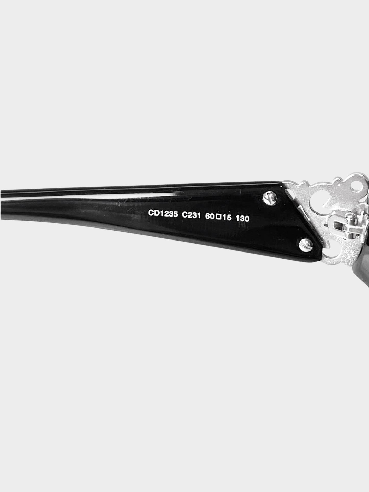 Christian Dior 2000s Rare Black and Silver CD1235 Sunglasses