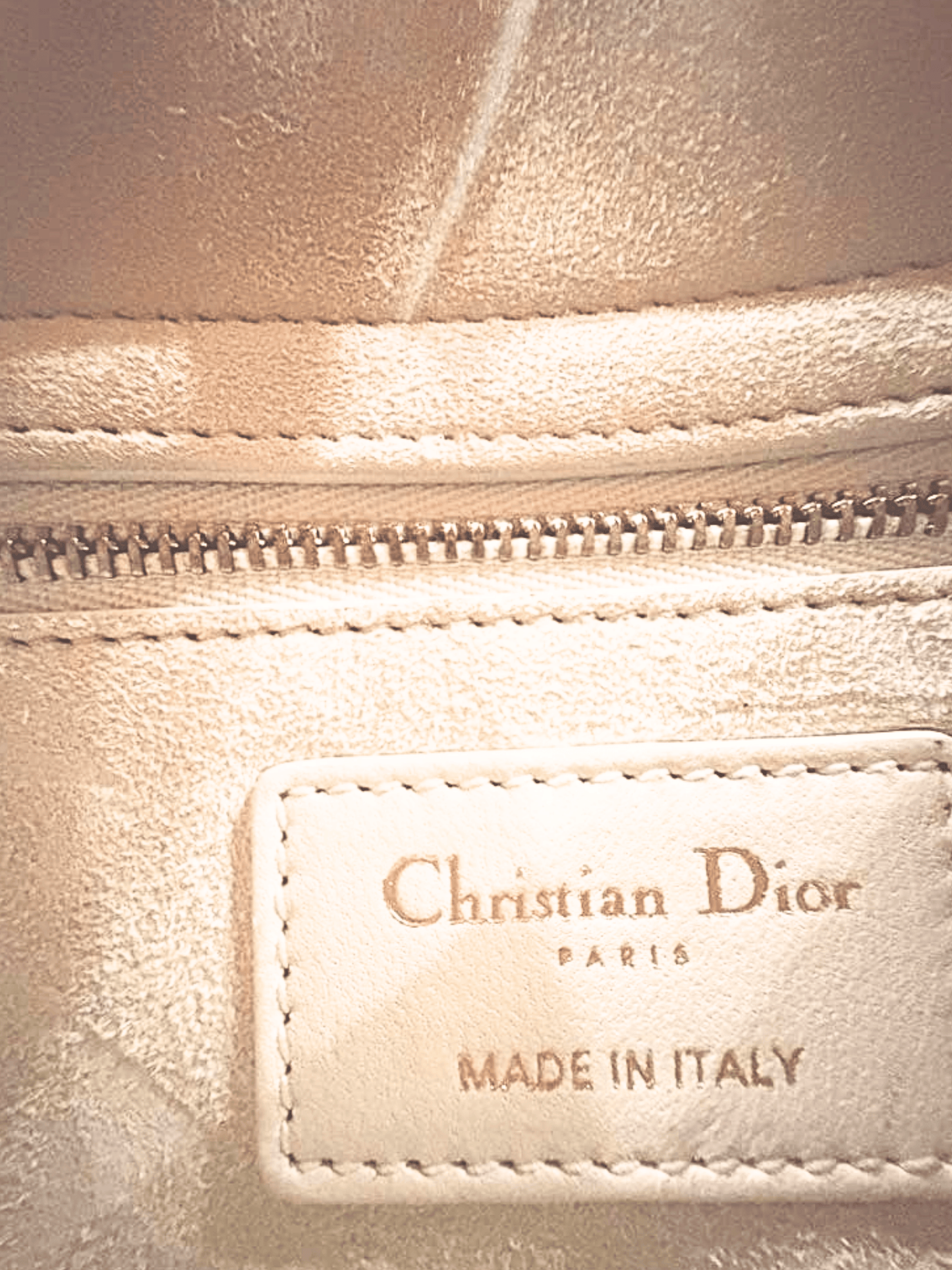 Christian Dior 2010s White Mini Lady Dior Bag Embroidered Calfskin