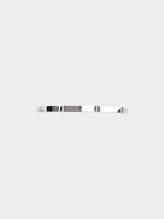 Miu Miu SS 2000 Silver Bow Metal Belt