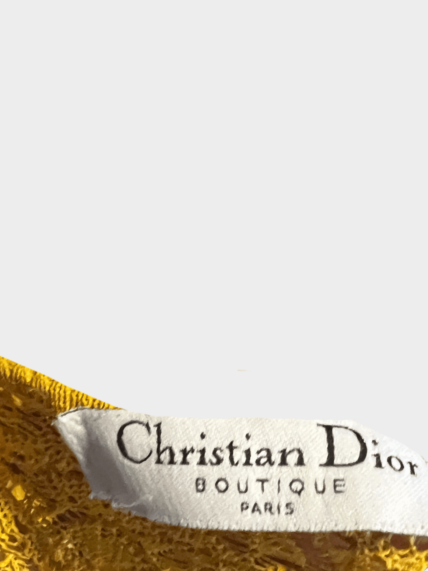 Christian Dior 2000s Yellow Lace Cardigan Top