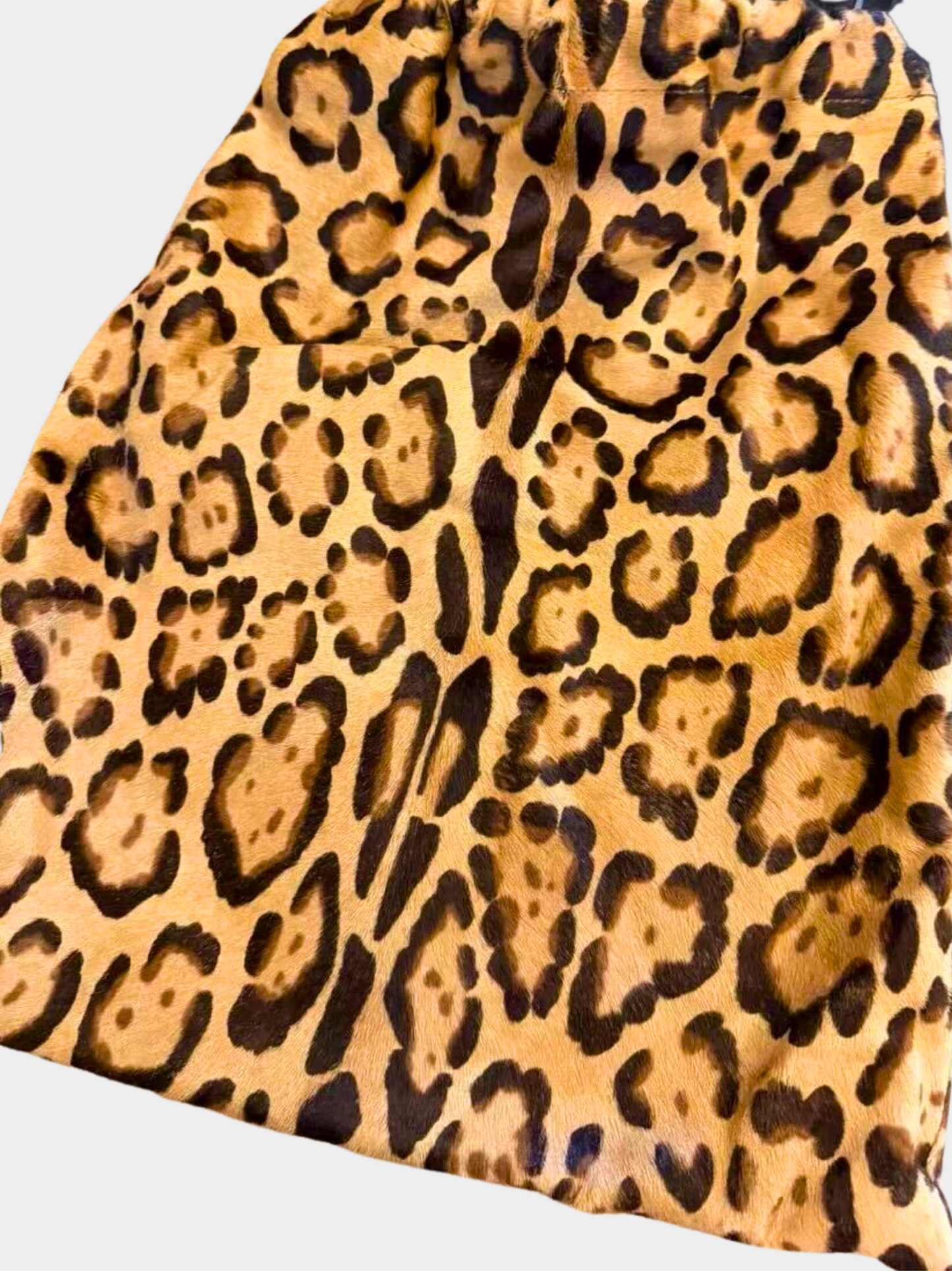 Fendi 2000s Leopard Pony Hair Ring Handle Bag