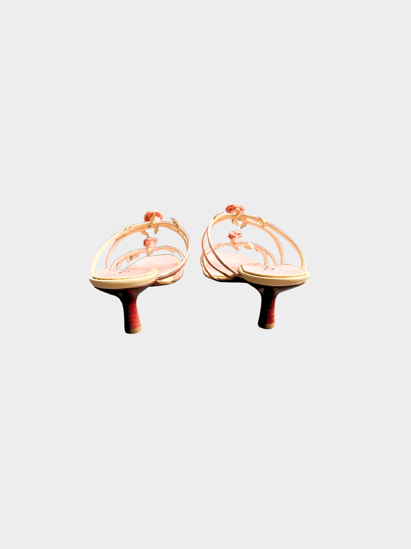 Chanel 2000s Pink Rosebud Heels