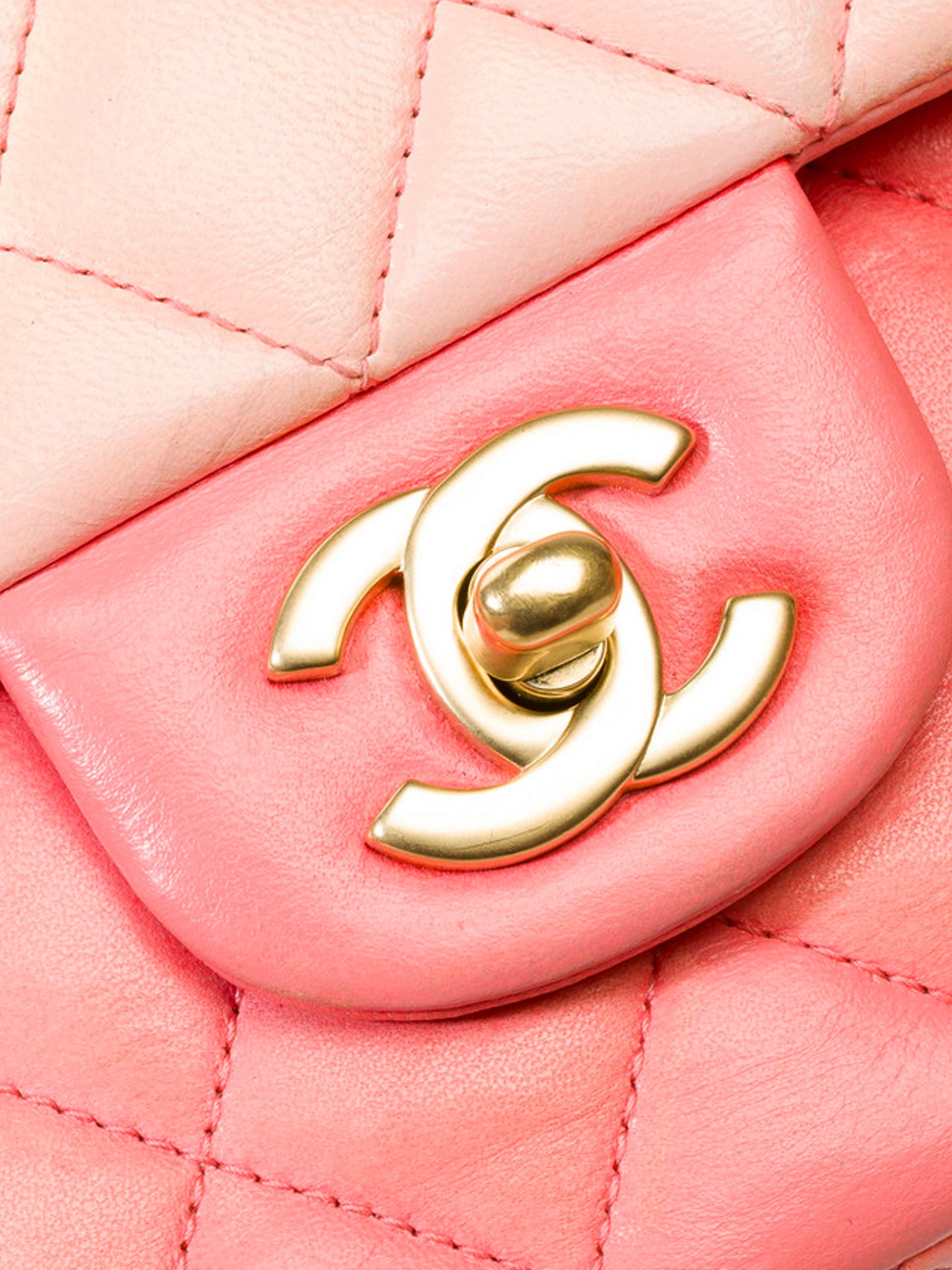 Chanel 2010 Pink Ombre Medium Classic Double Flap Bag