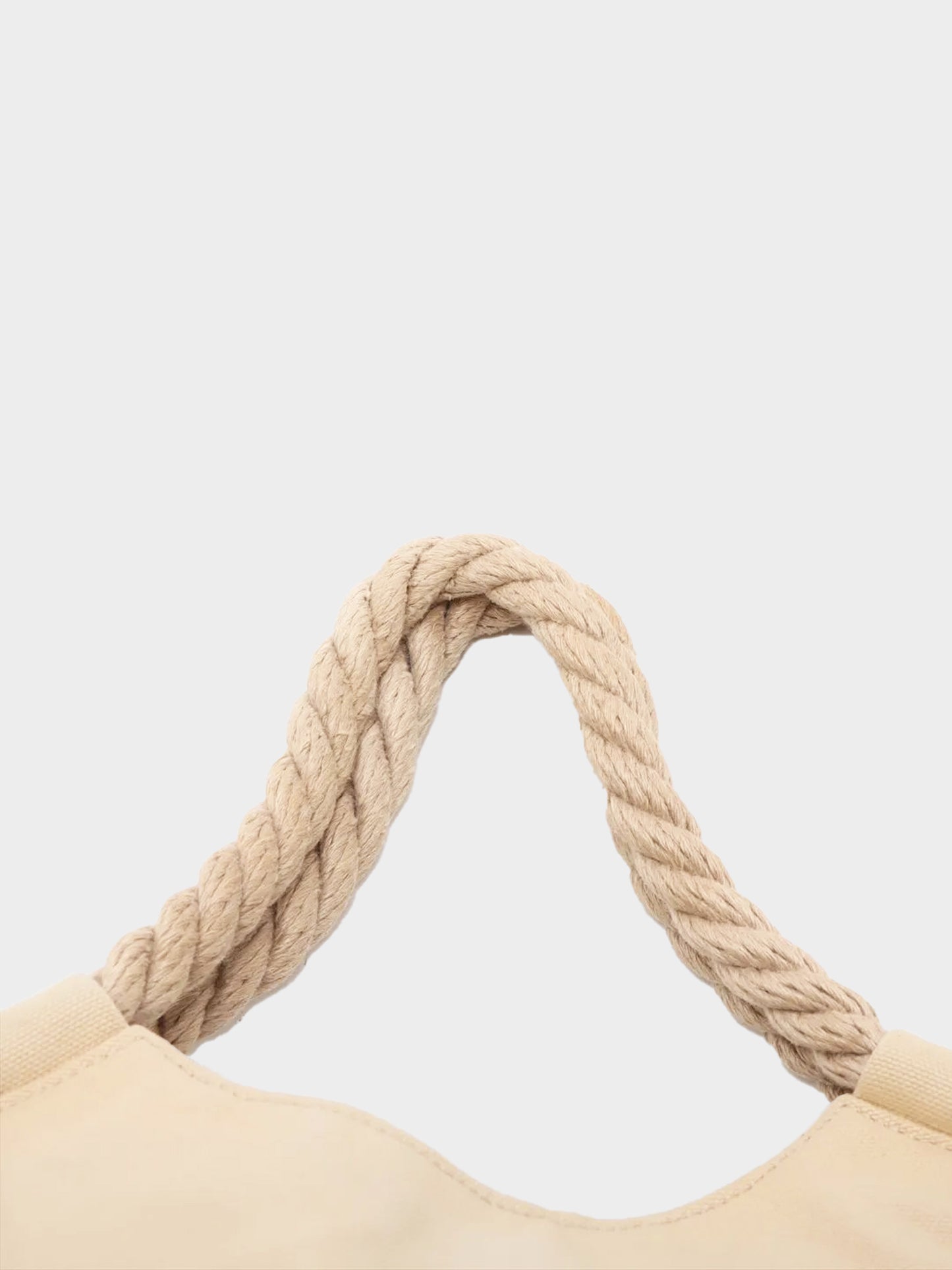 Chanel Cruise 2003-2004 Beige Canvas CC Camellia and Clover Rope Handle Tote Bag