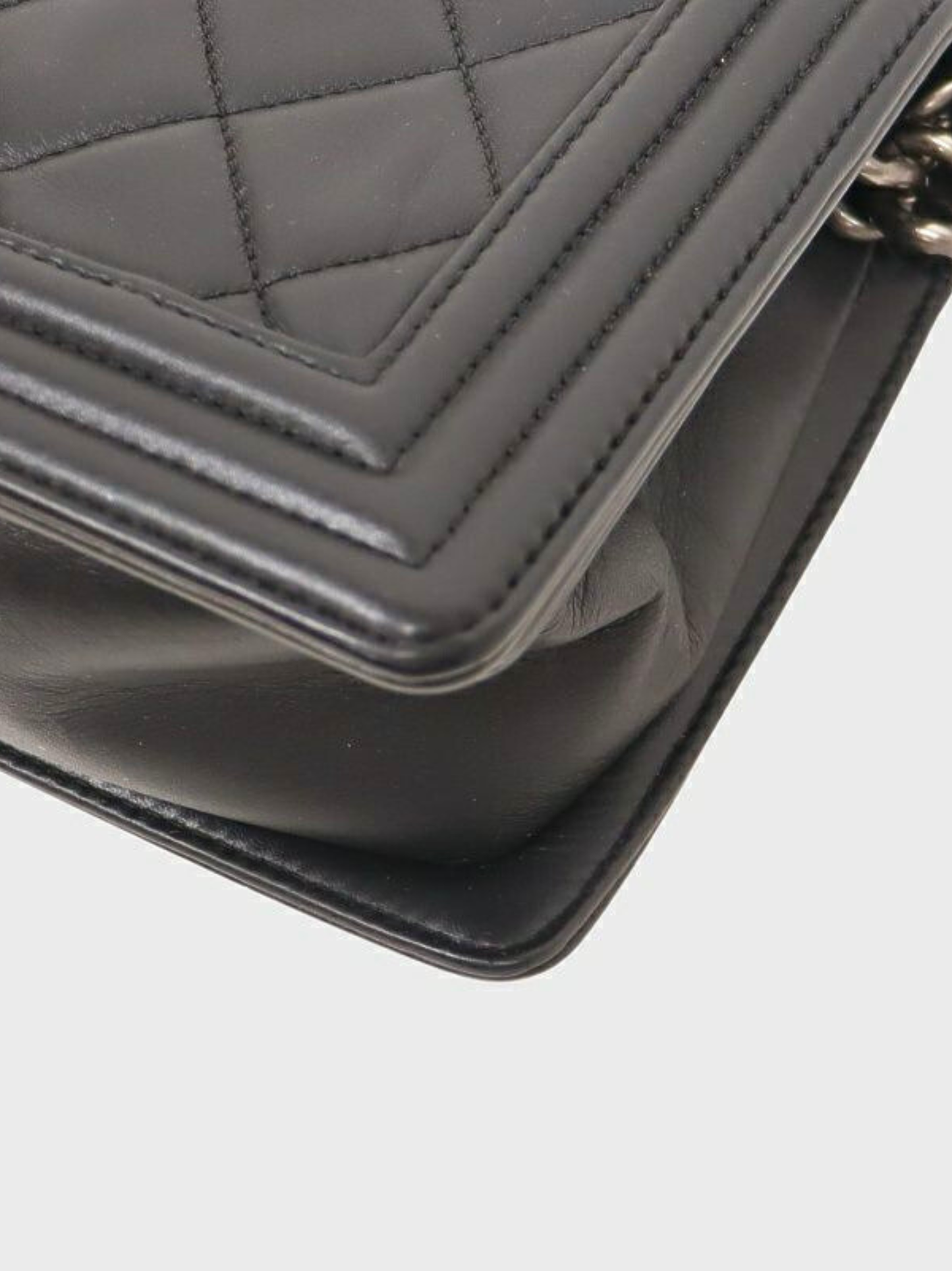 Chanel 2010s Black Lambskin Boy Bag