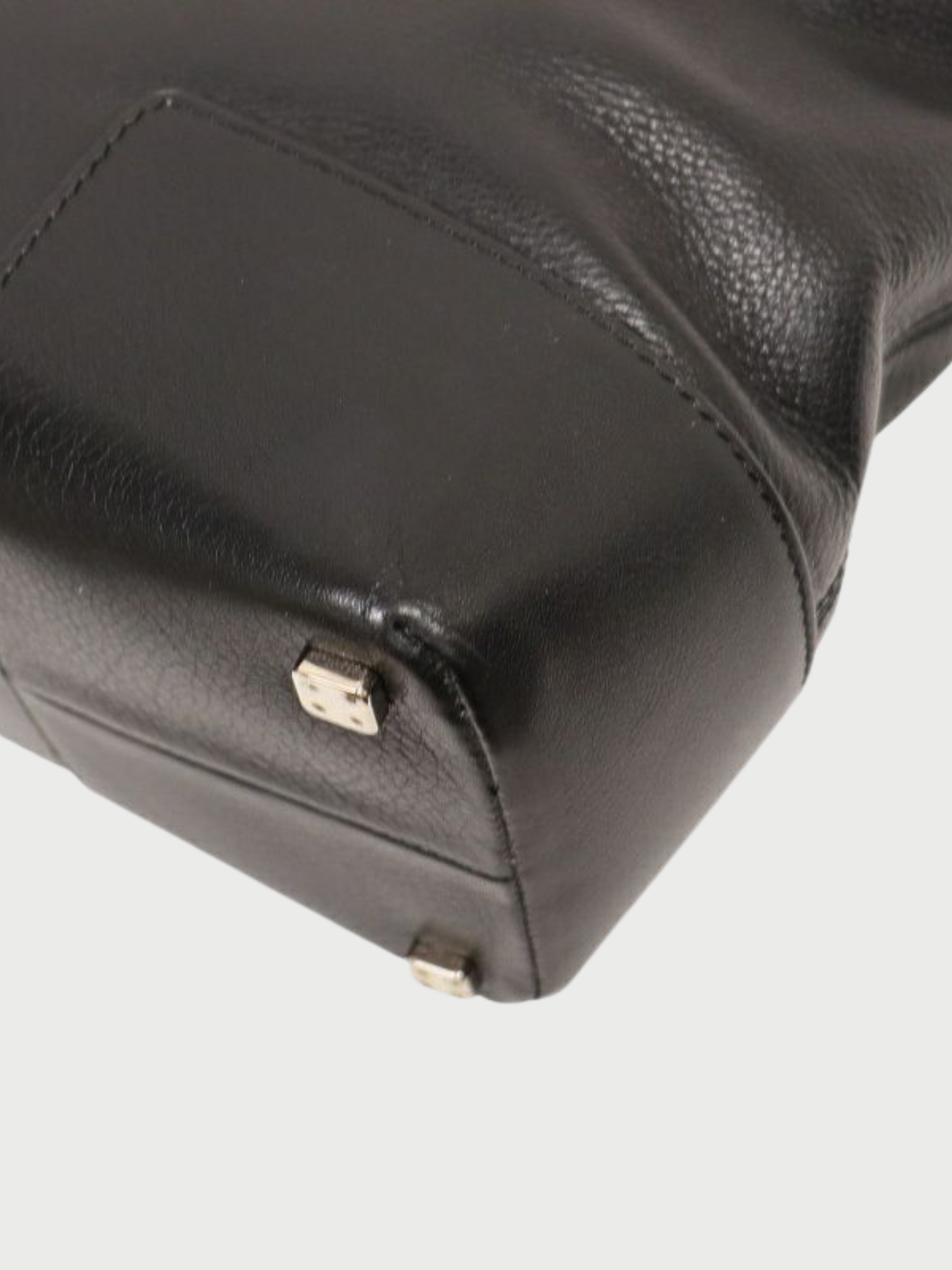 Loewe 2000s Black Leather Fusta Bag
