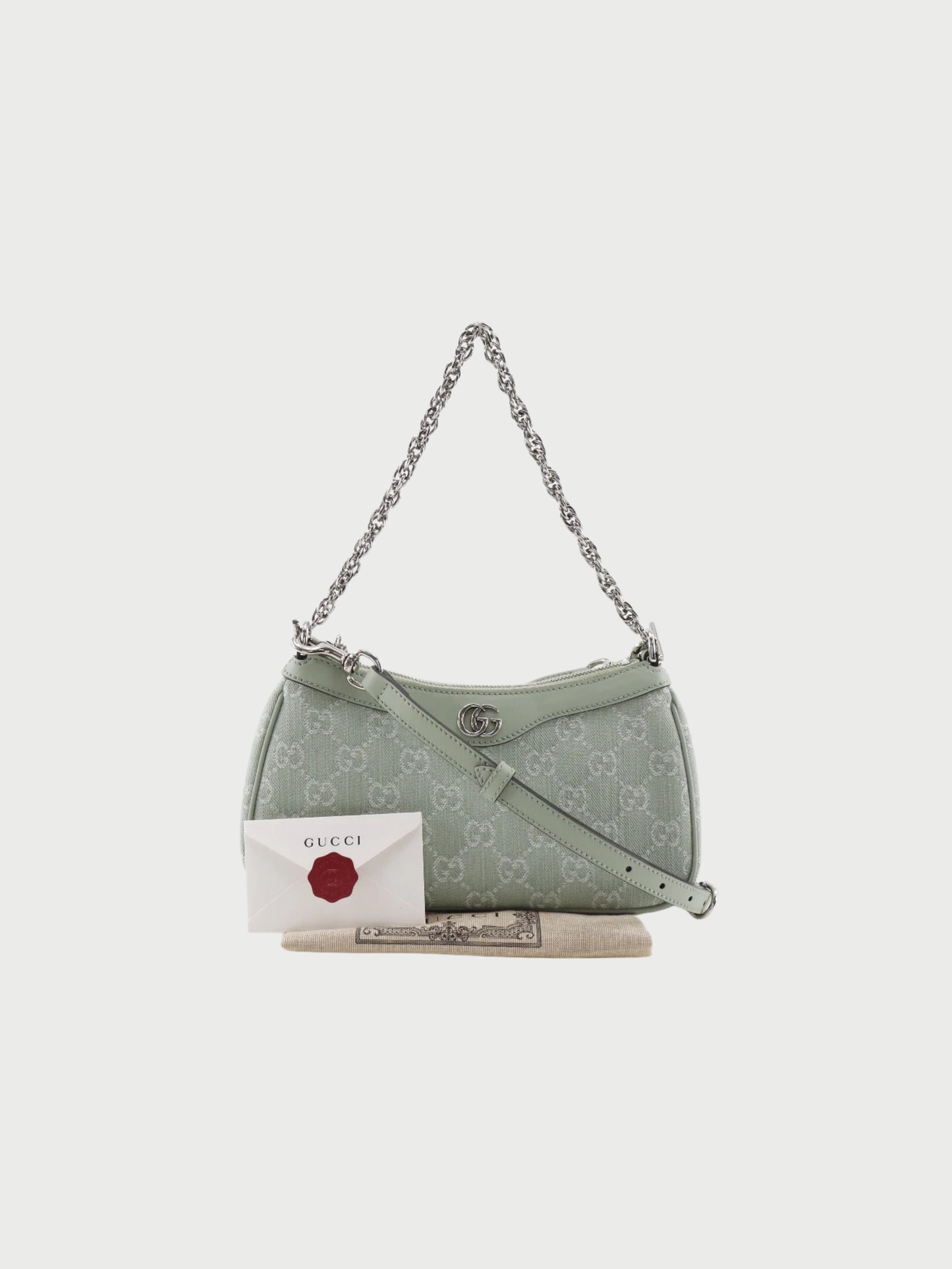 Gucci 2020s Pale Green GG Canvas Ophidia 3Way Shoulder Bag