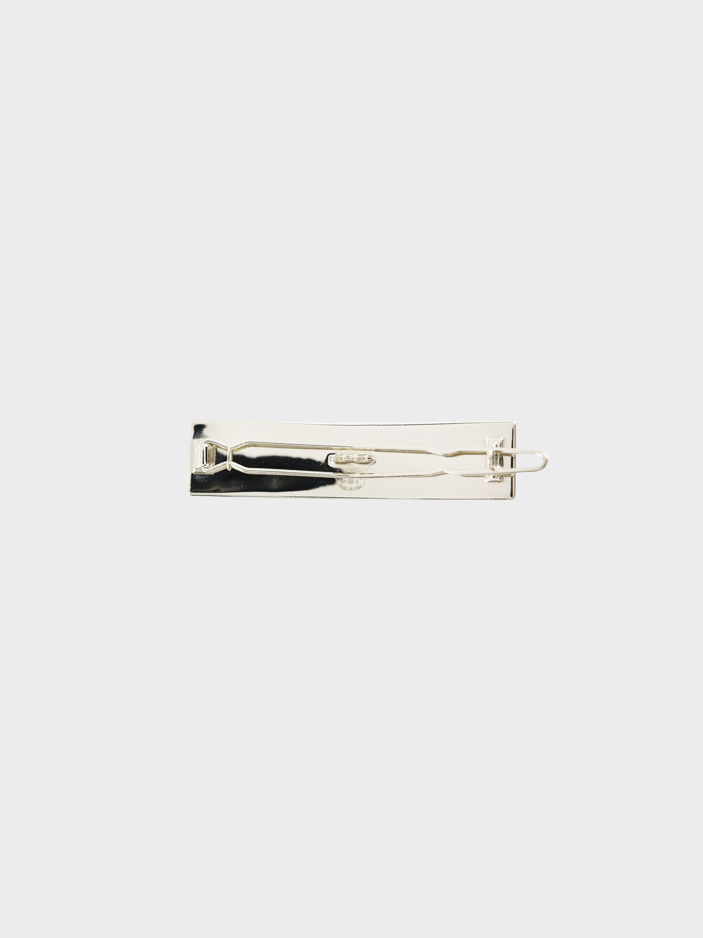 Chanel 2021 Silver Chanel Logo Barrette