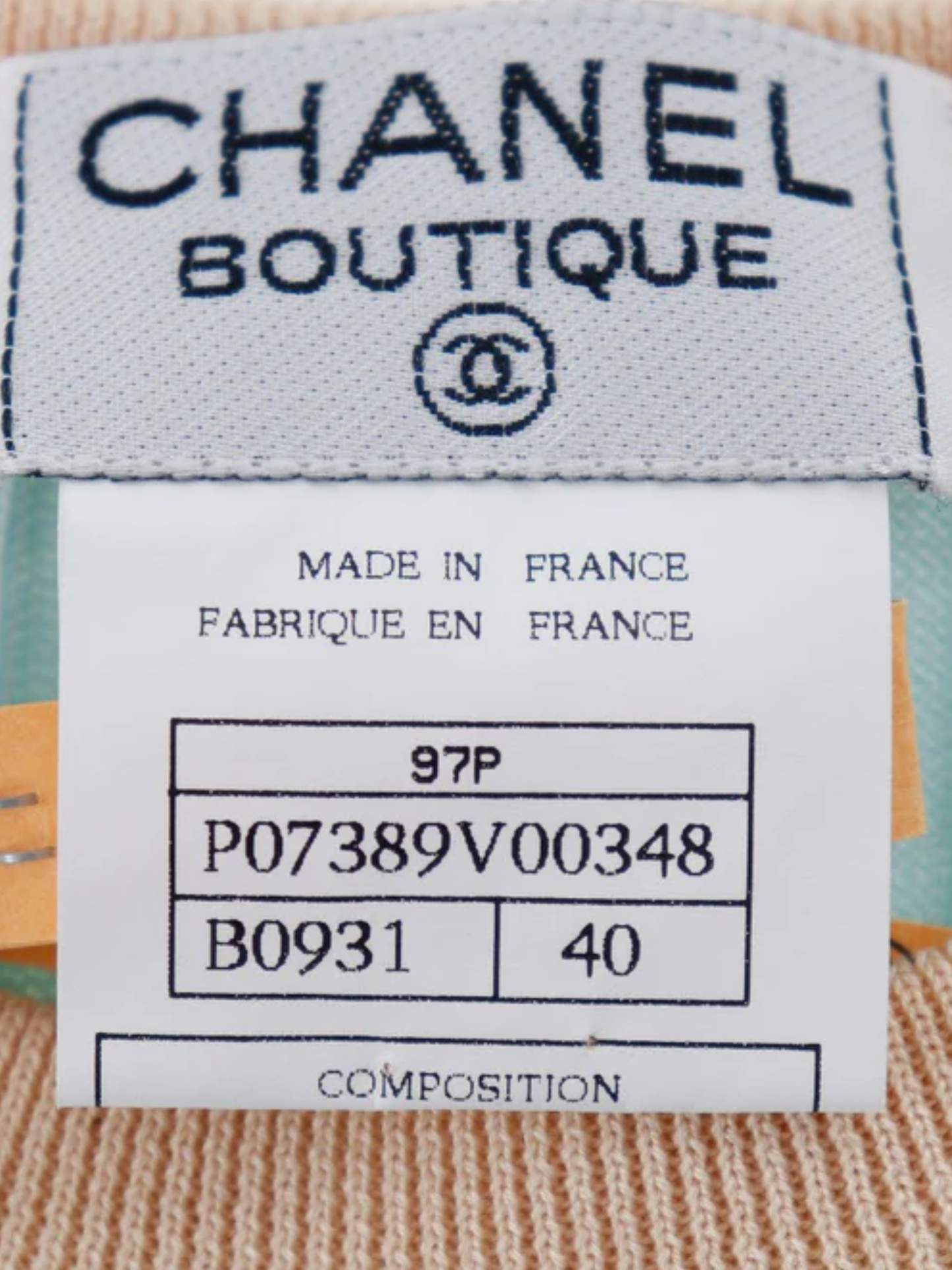 Chanel 1990s Light Blue and Orange Ensemble Cardigan