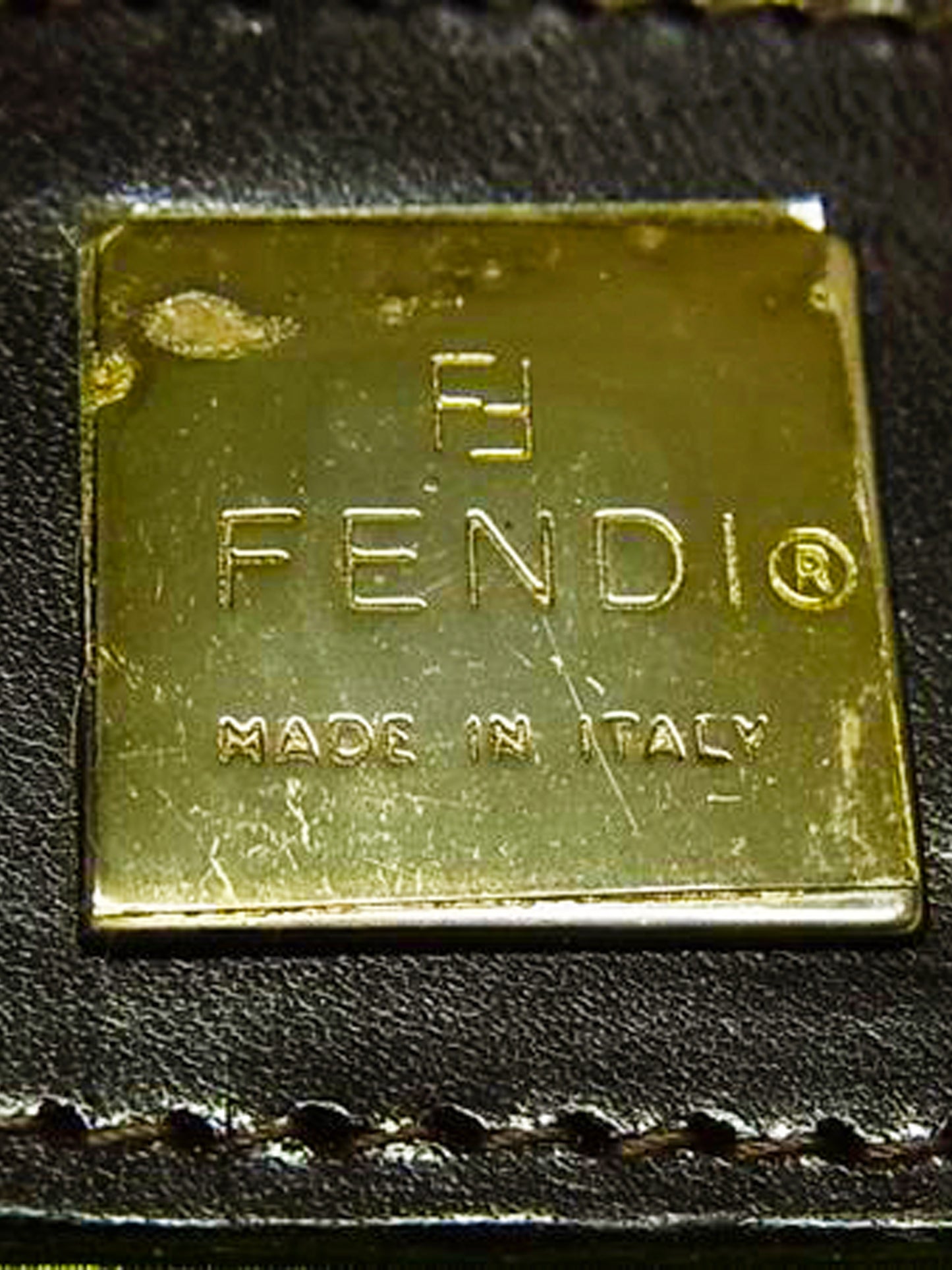 Fendi 2000s Pink and Brown Pony Hair Cow Print Baguette