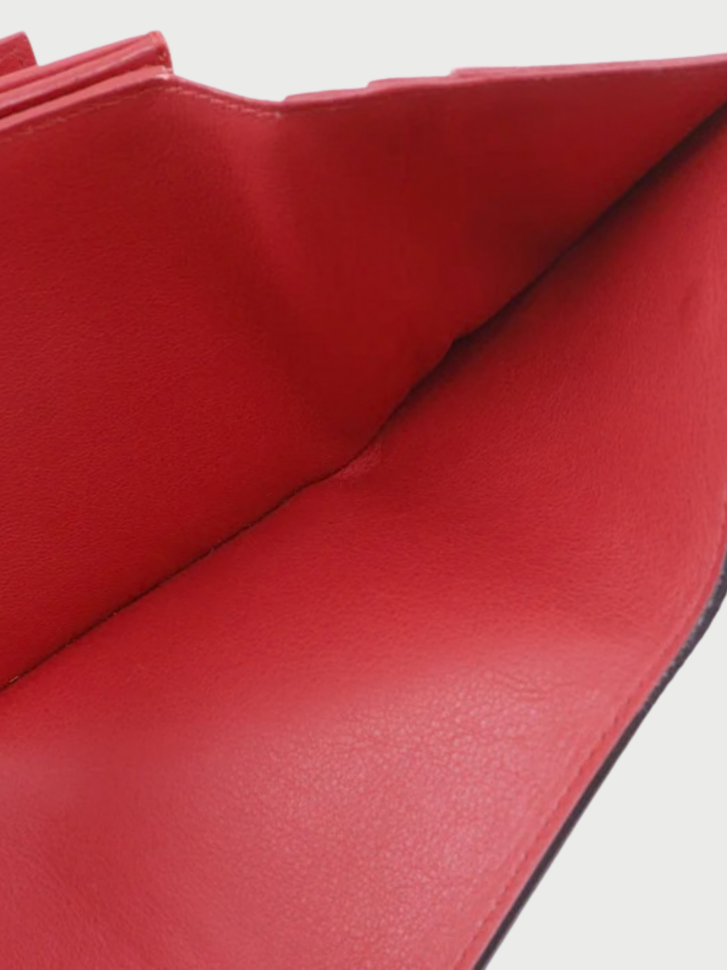 Celine 2010s Red Leather Small Folded Multifunction Tri-Fold Wallet