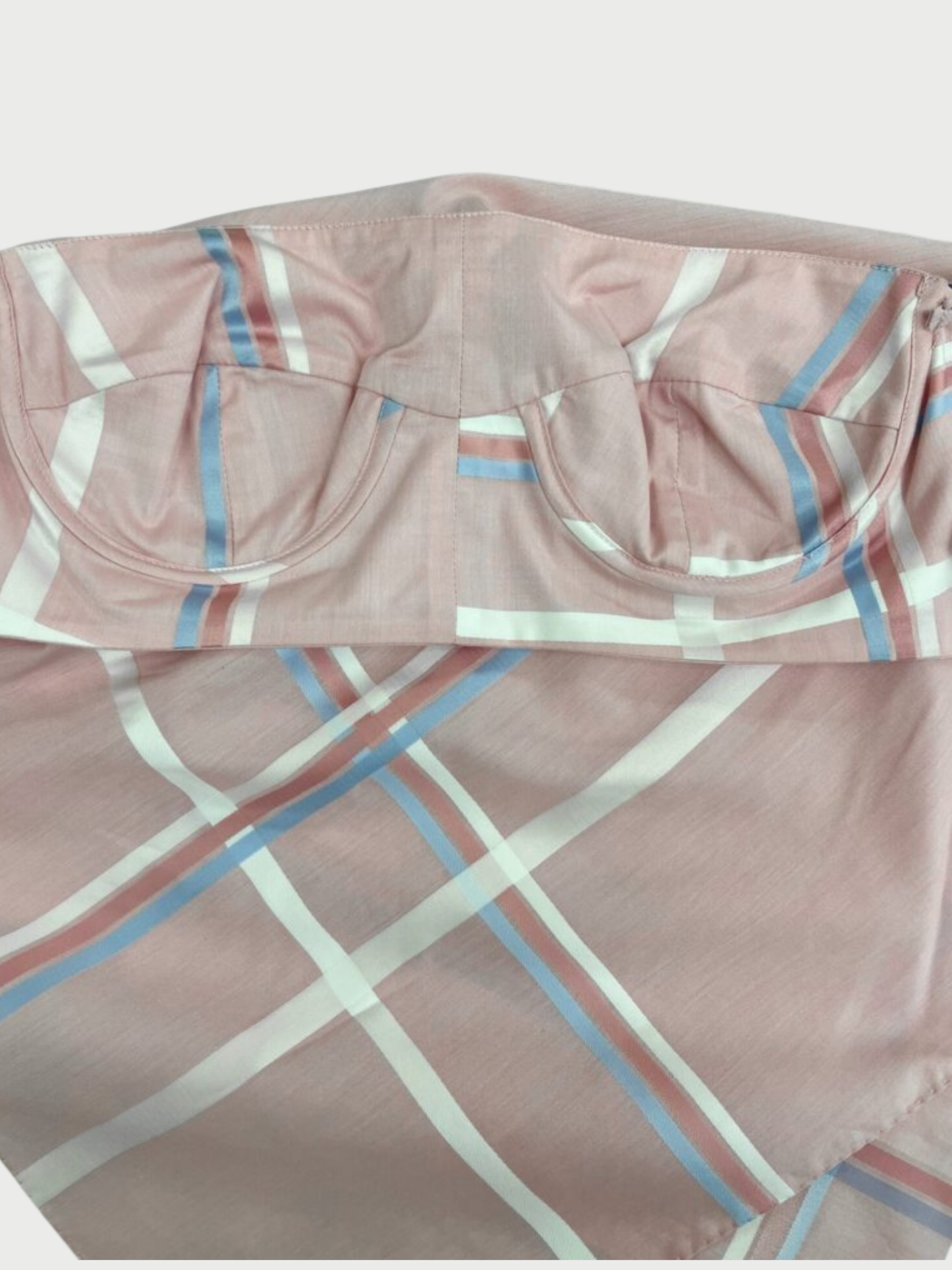 Prada 2020s Pink Cotton Logo Tie-Back Bandana Top