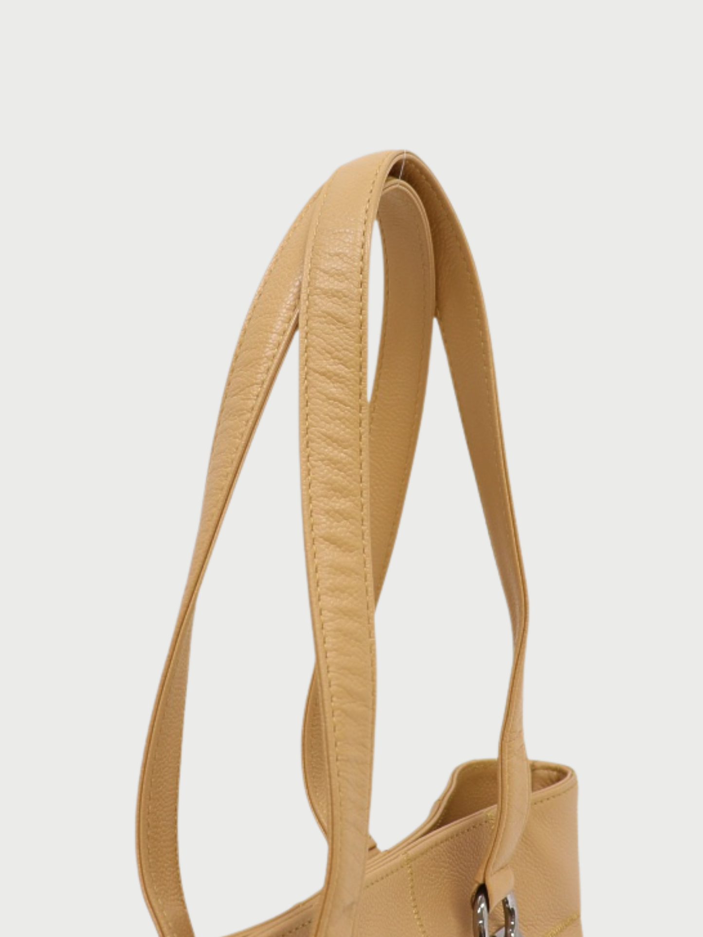 Chanel 2000s Beige Caviar Leather Choco Bar Tote Bag
