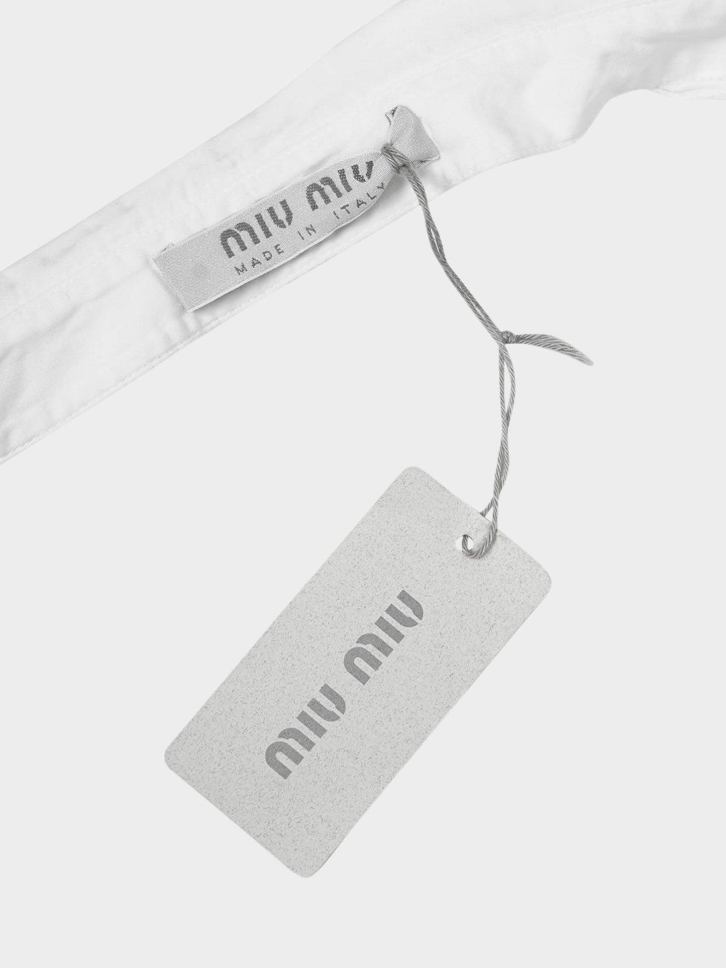 Miu Miu FW 2000 White Cotton Halter Top
