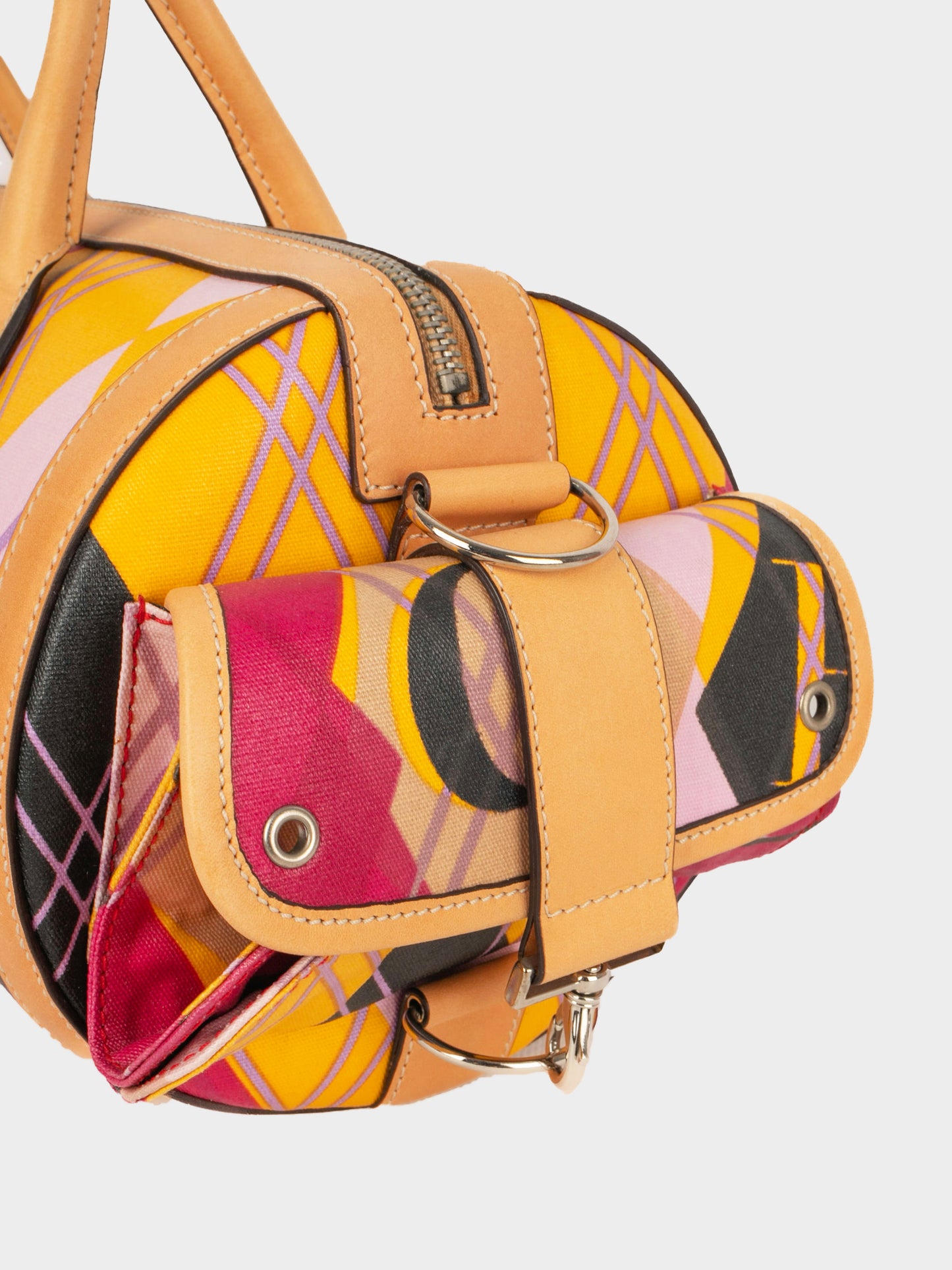 Christian Dior FW 2004 Golf Collection Harlequin 'Boston Bowling' Bag