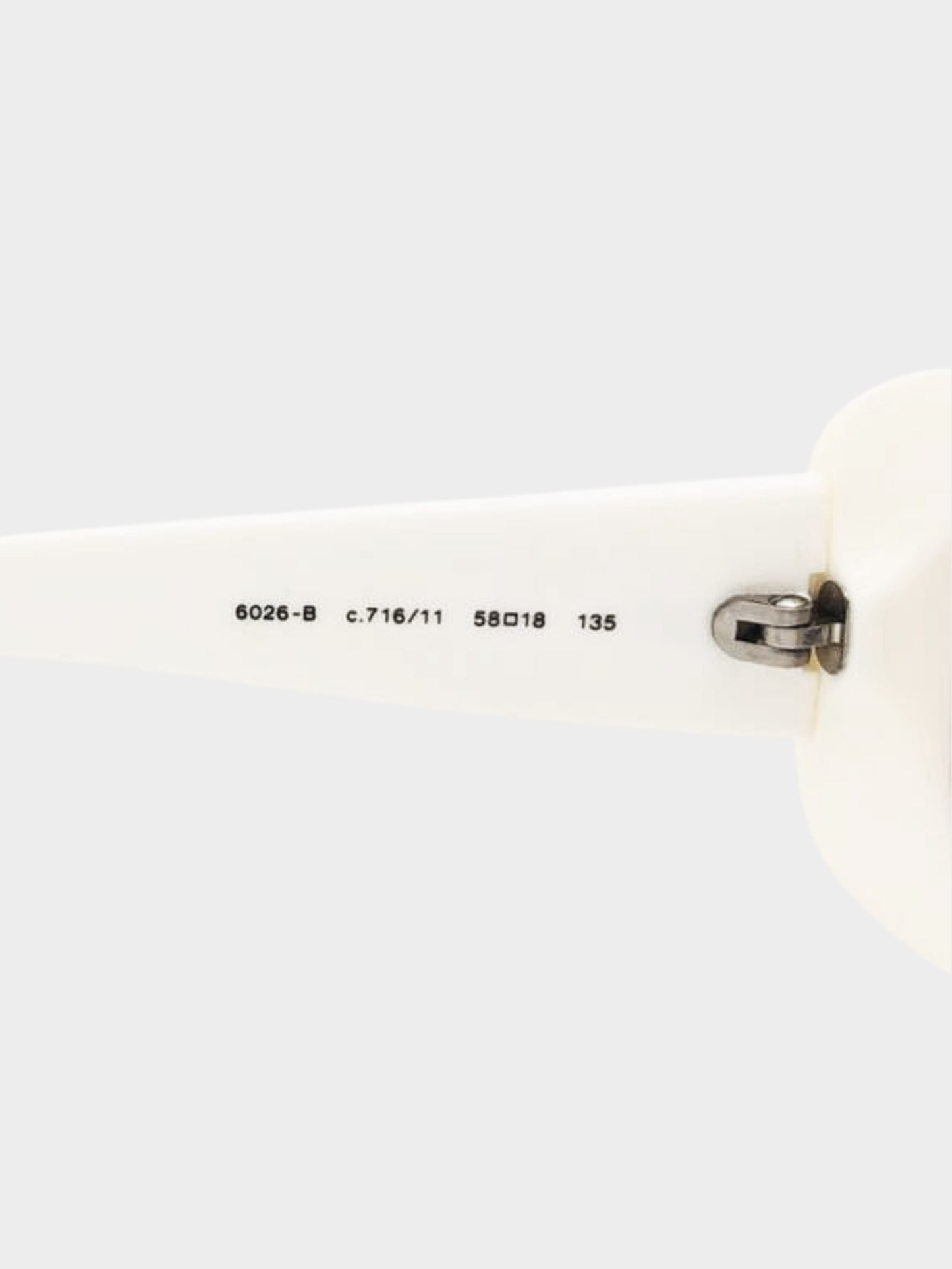 Chanel 2000s White CC Rhinestone Embellished Sunglasses