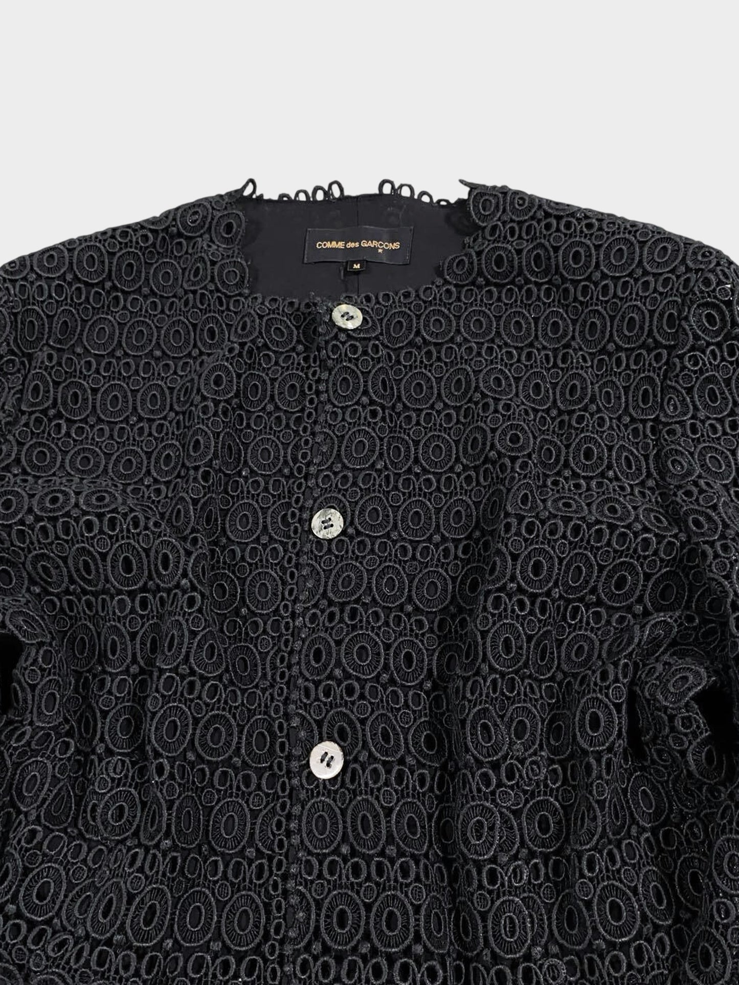 Comme des Garçons 1990s Rare Archival Black Lace Jacket