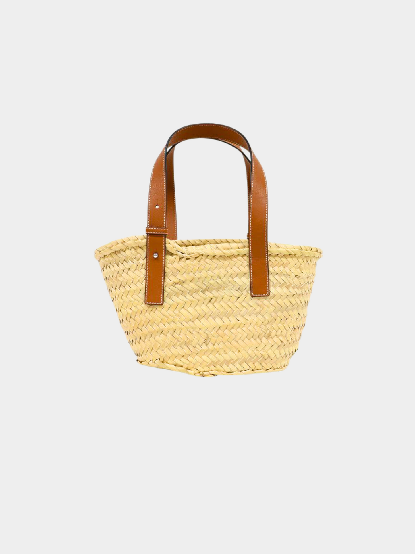 Loewe 2020 Beige Raffia Small Basket Bag