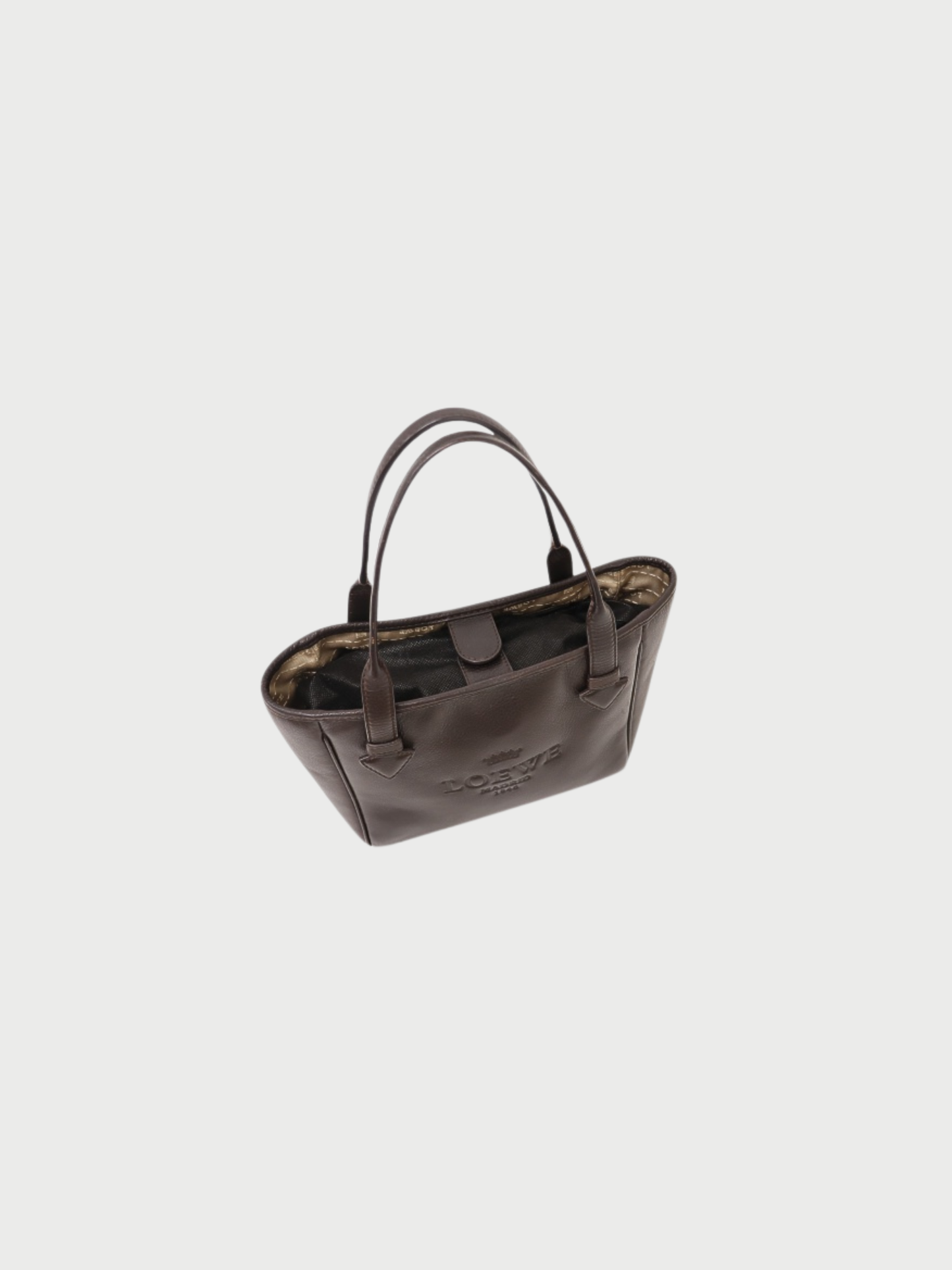 Loewe 2000s Dark Brown Leather Heritage Handbag
