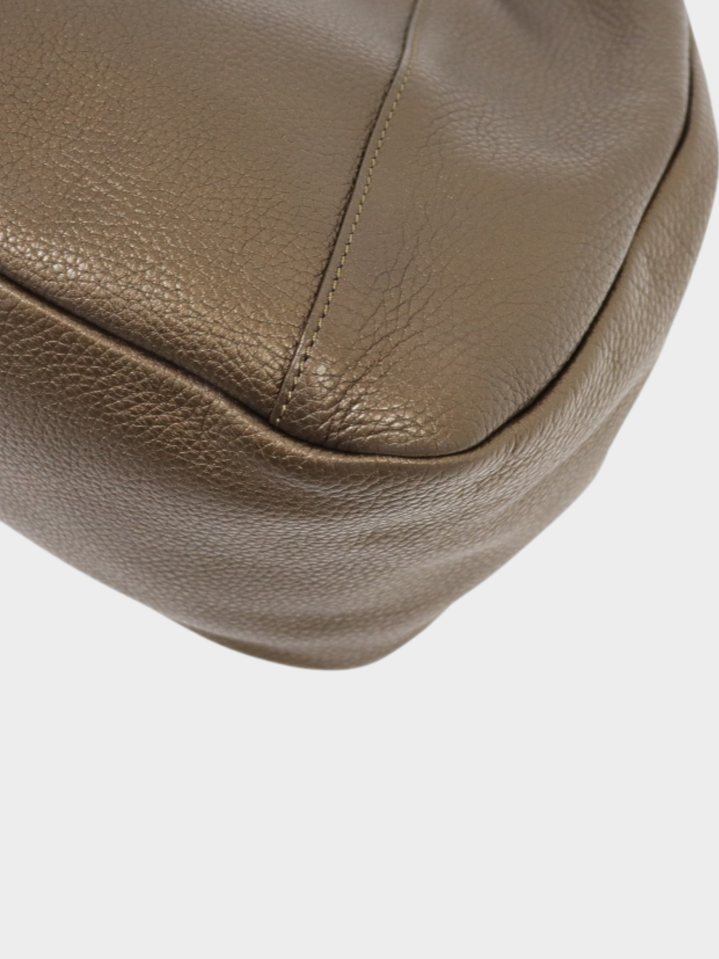 Loewe 2000s Bronze Leather Calle Hobo Bag