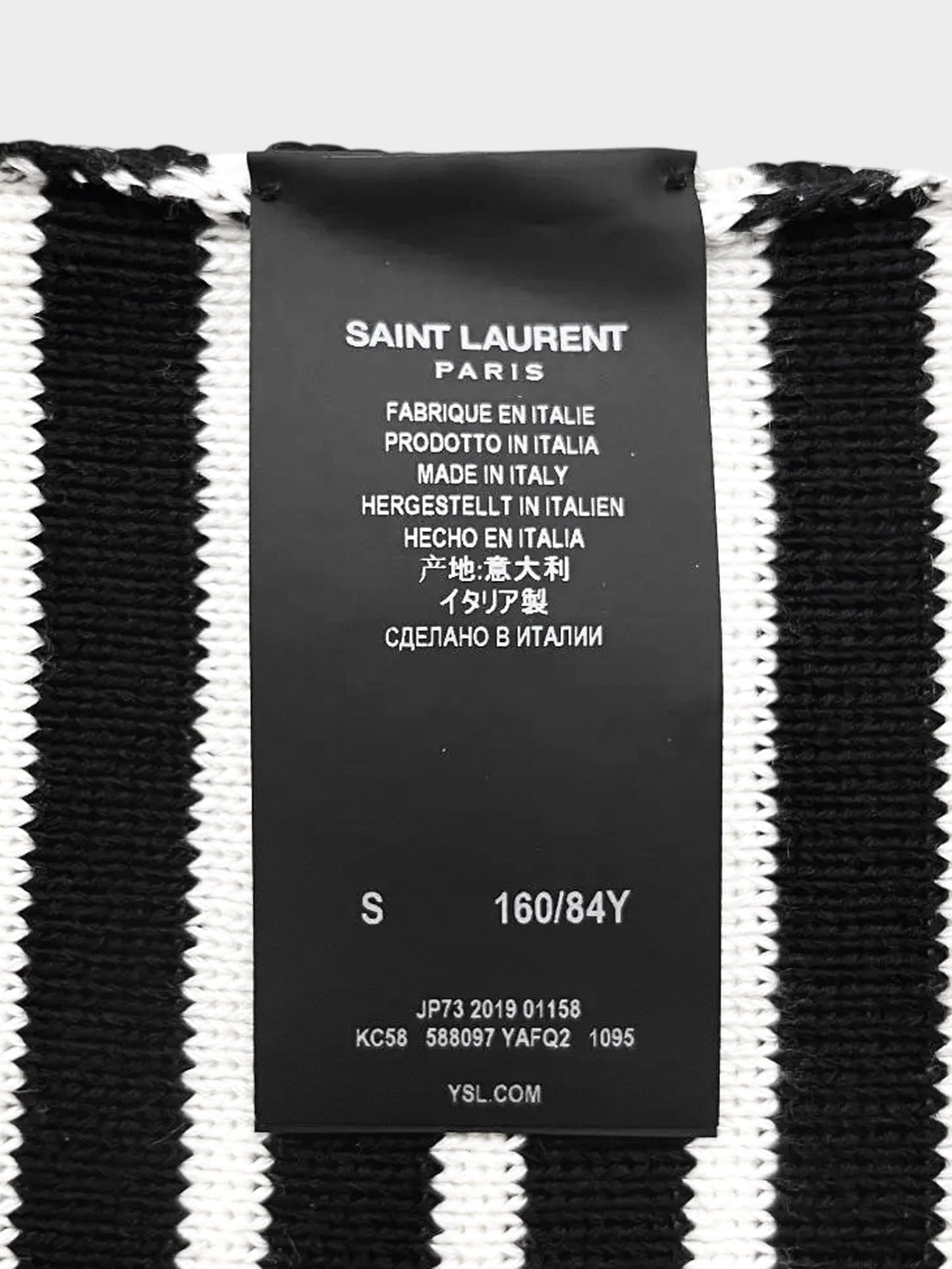 Saint Laurent 2019 Black and White Striped Sweater