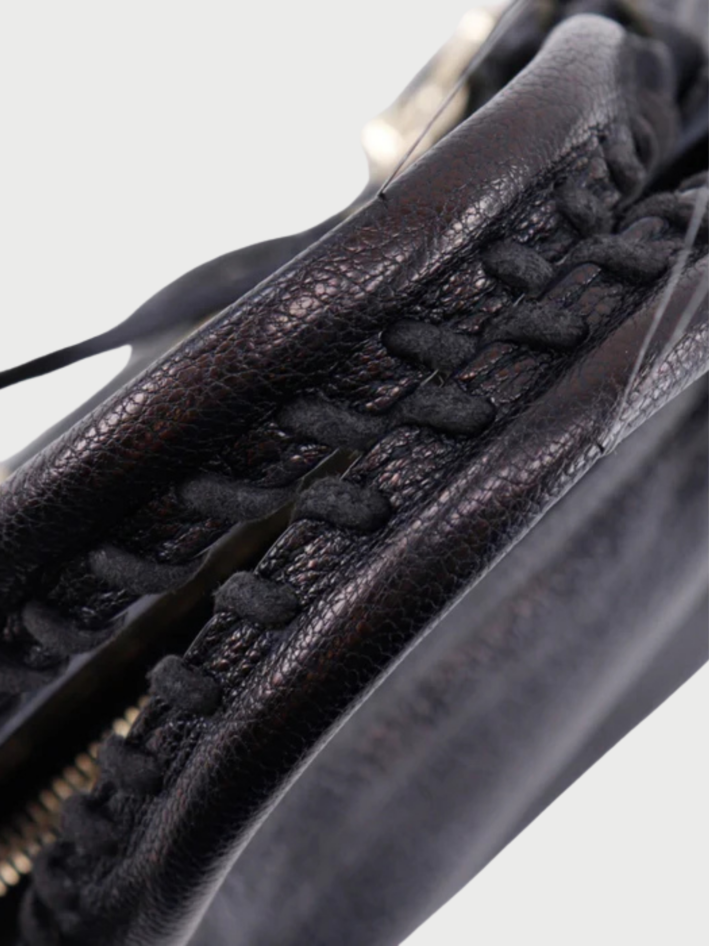 Balenciaga 2010s Black Leather Giant Mini City Handbag