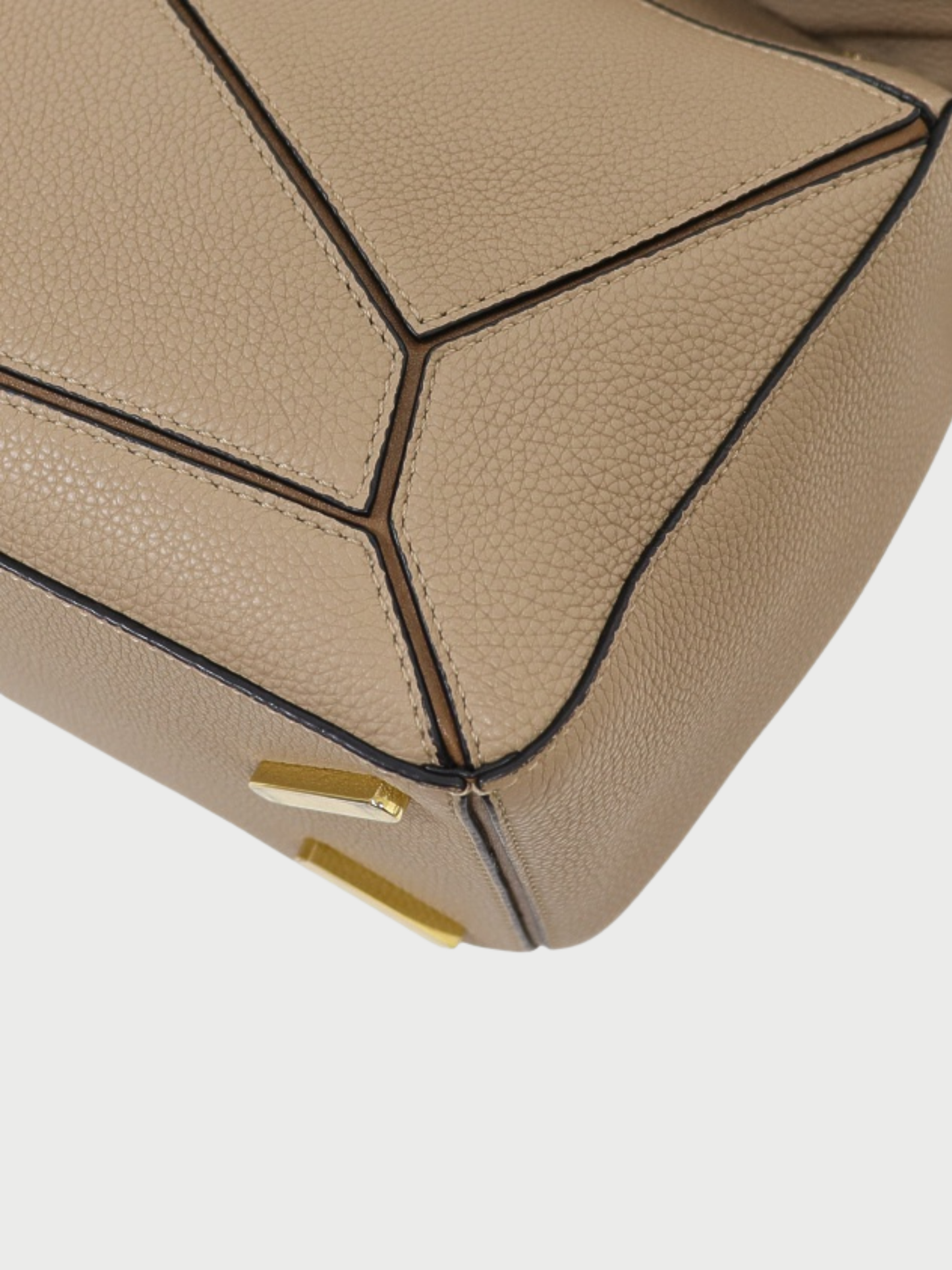 Loewe 2010s Beige Brown Leather Puzzle Medium Bag