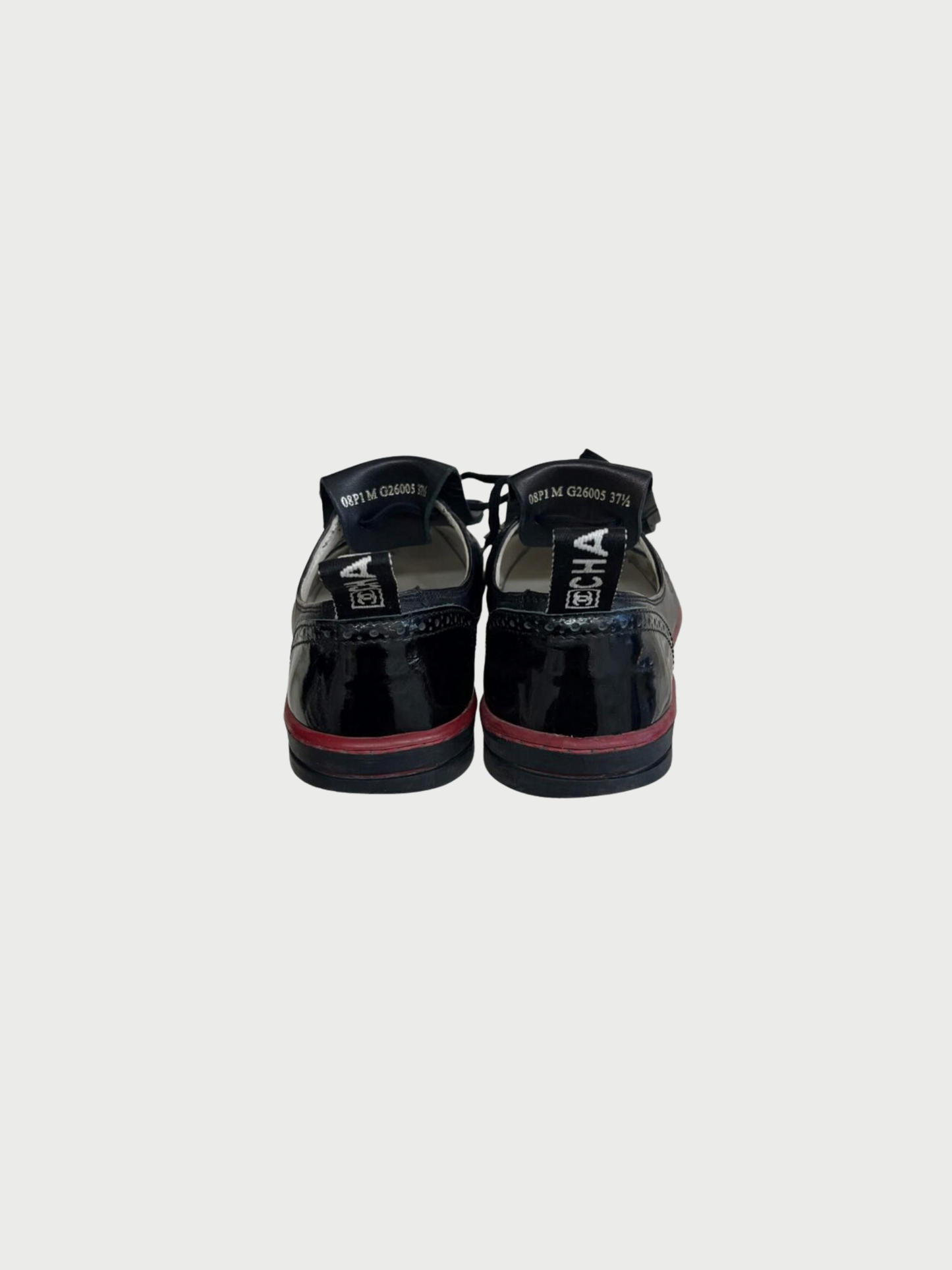 Chanel SS 2012 Black Leather Patent Golf Tassel Mary Jane Sneakers