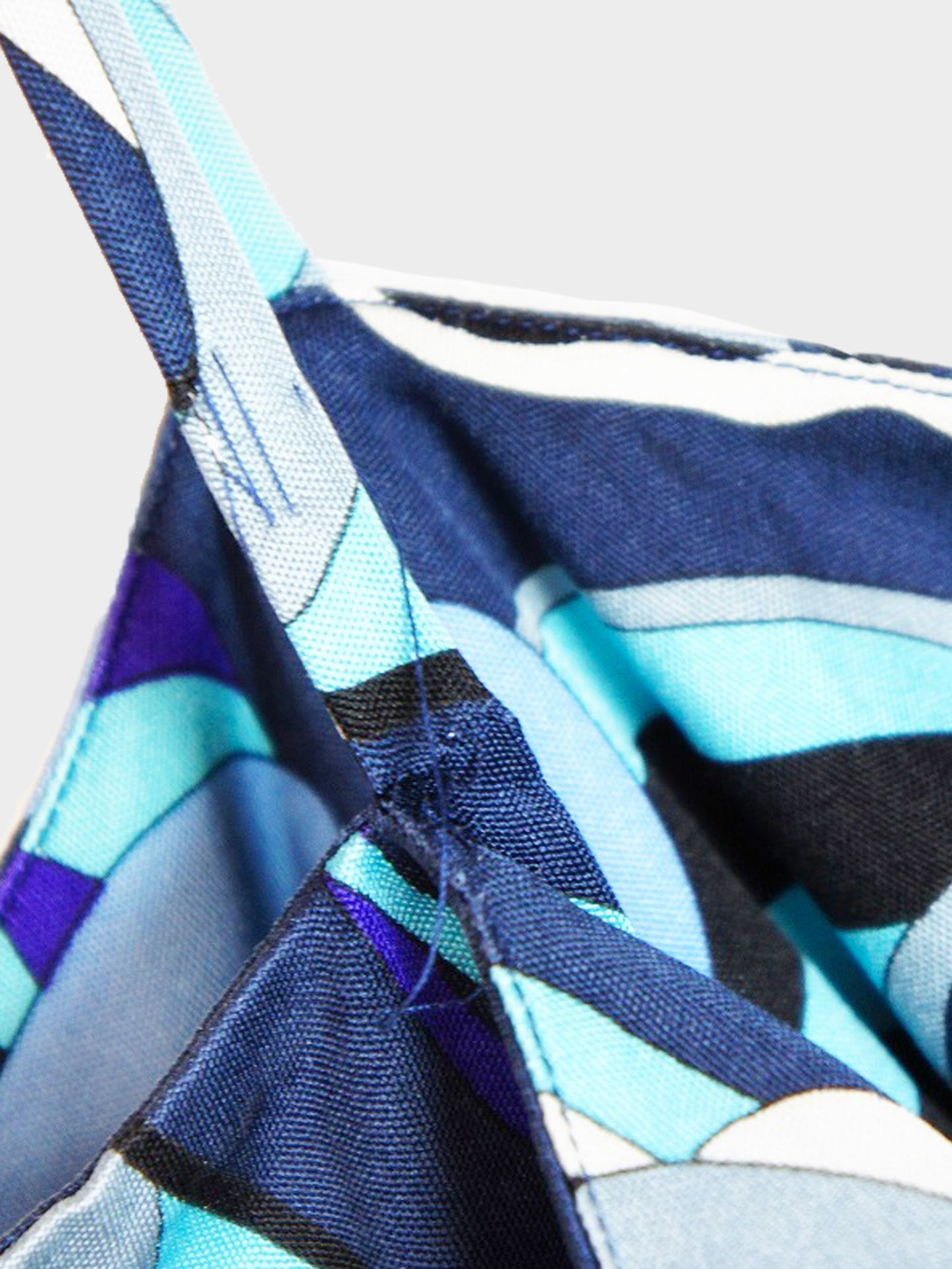 Emilio Pucci 2000s Blue Abstract Print Silk Dress
