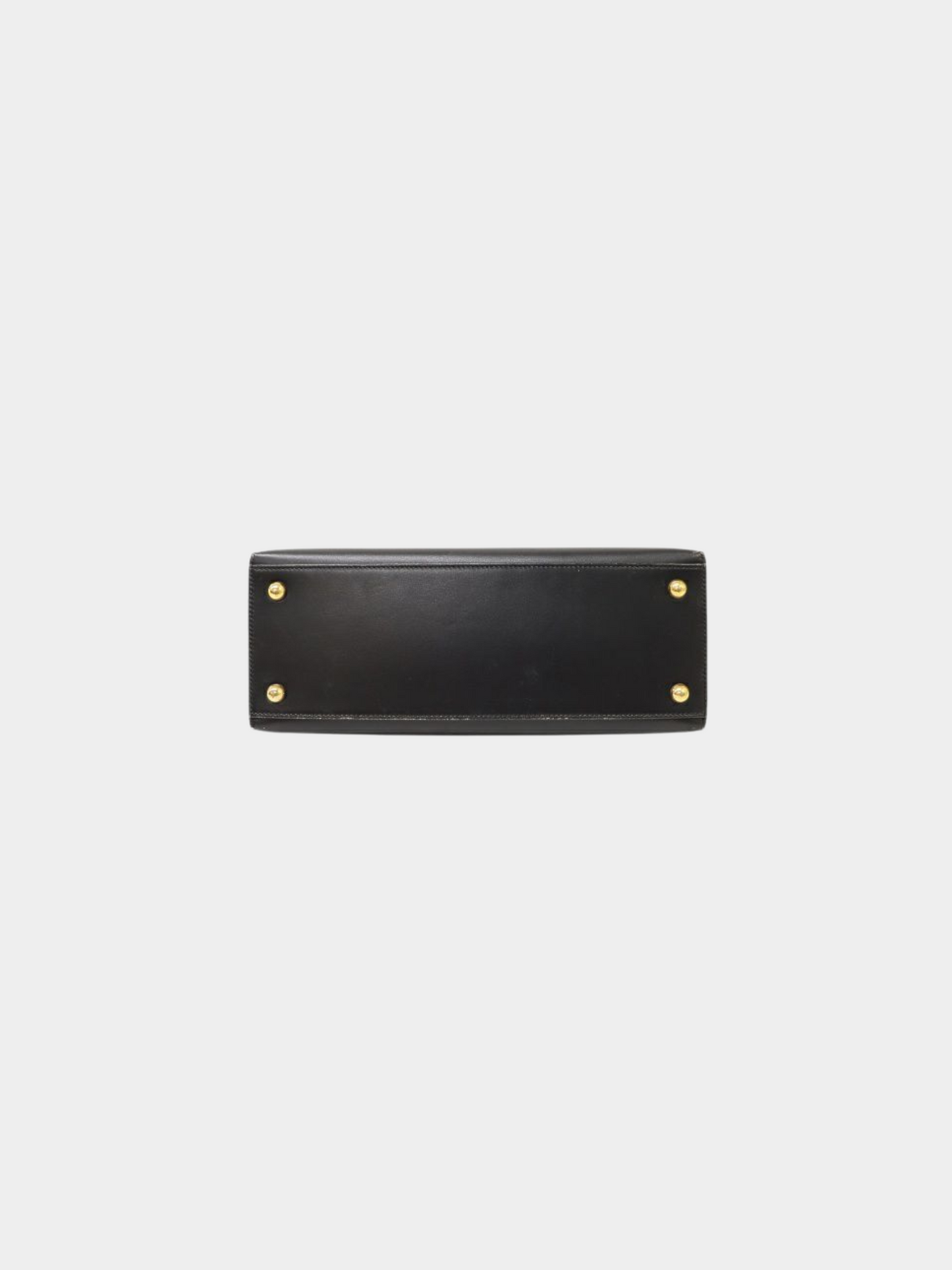 Hermès 2002 Black Dalvy MM Box Calf Bag