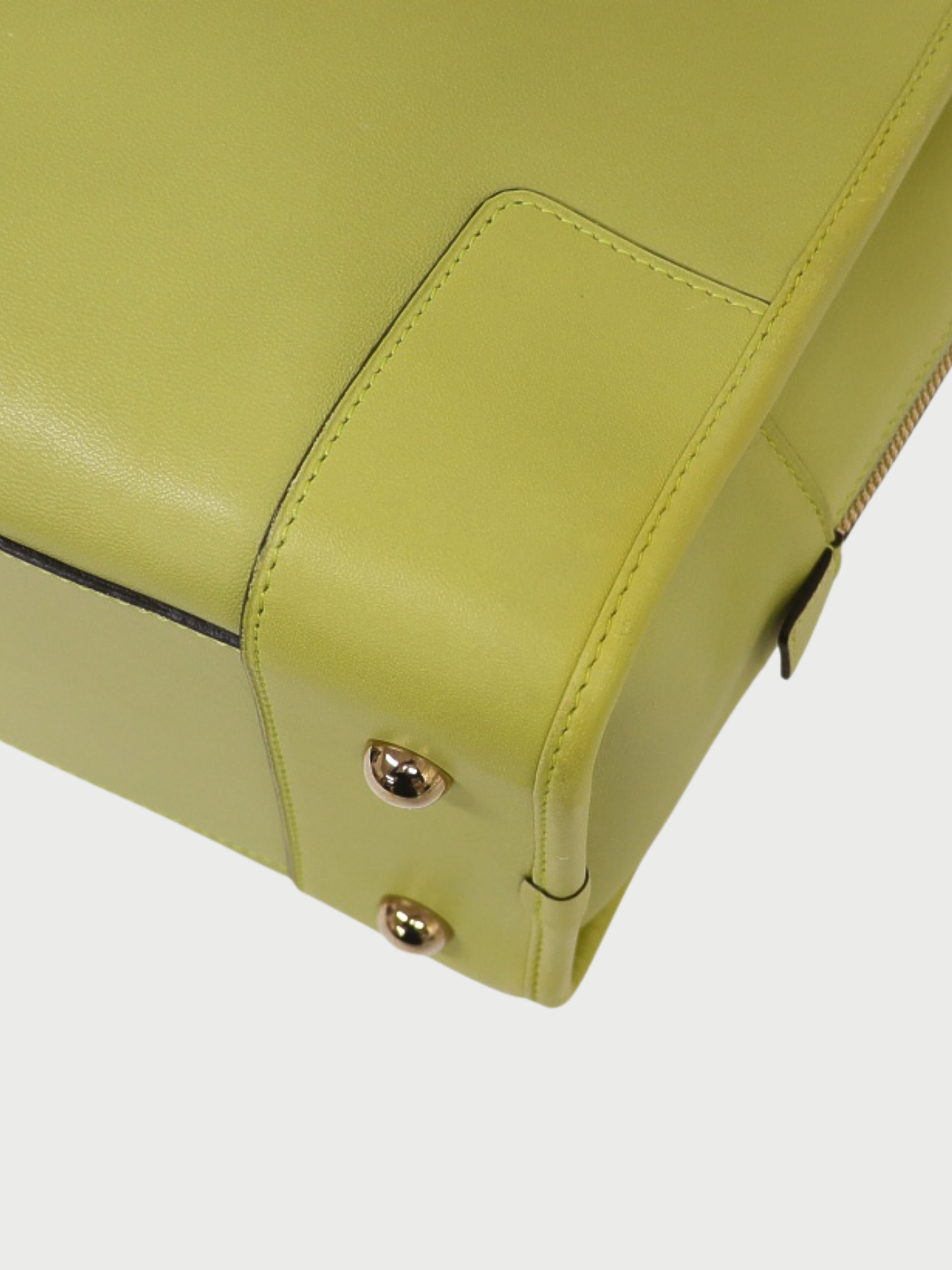 Loewe 2000s Lime Green Leather Amazona 36 Structured Bag