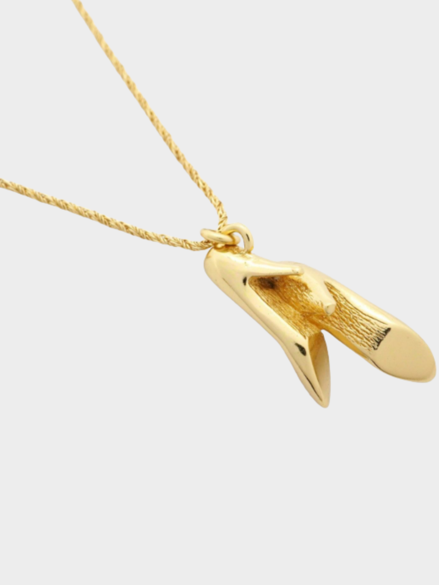 Christian Dior 1990s Gold Shoe Pendant Necklace