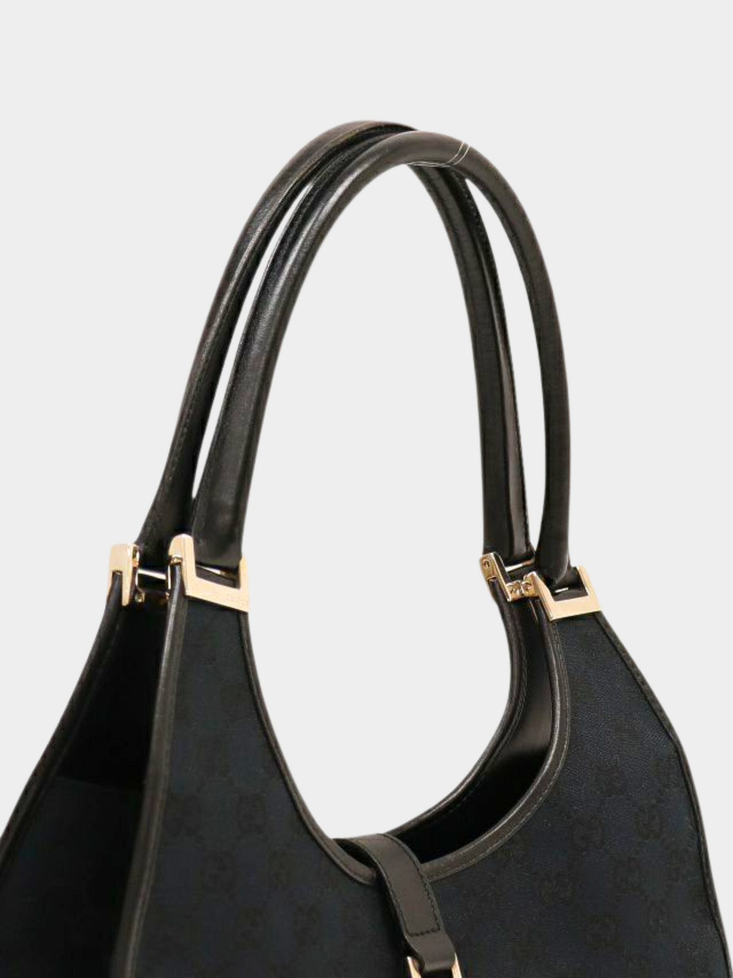Gucci 2000s Black Canvas Jackie Hand Bag