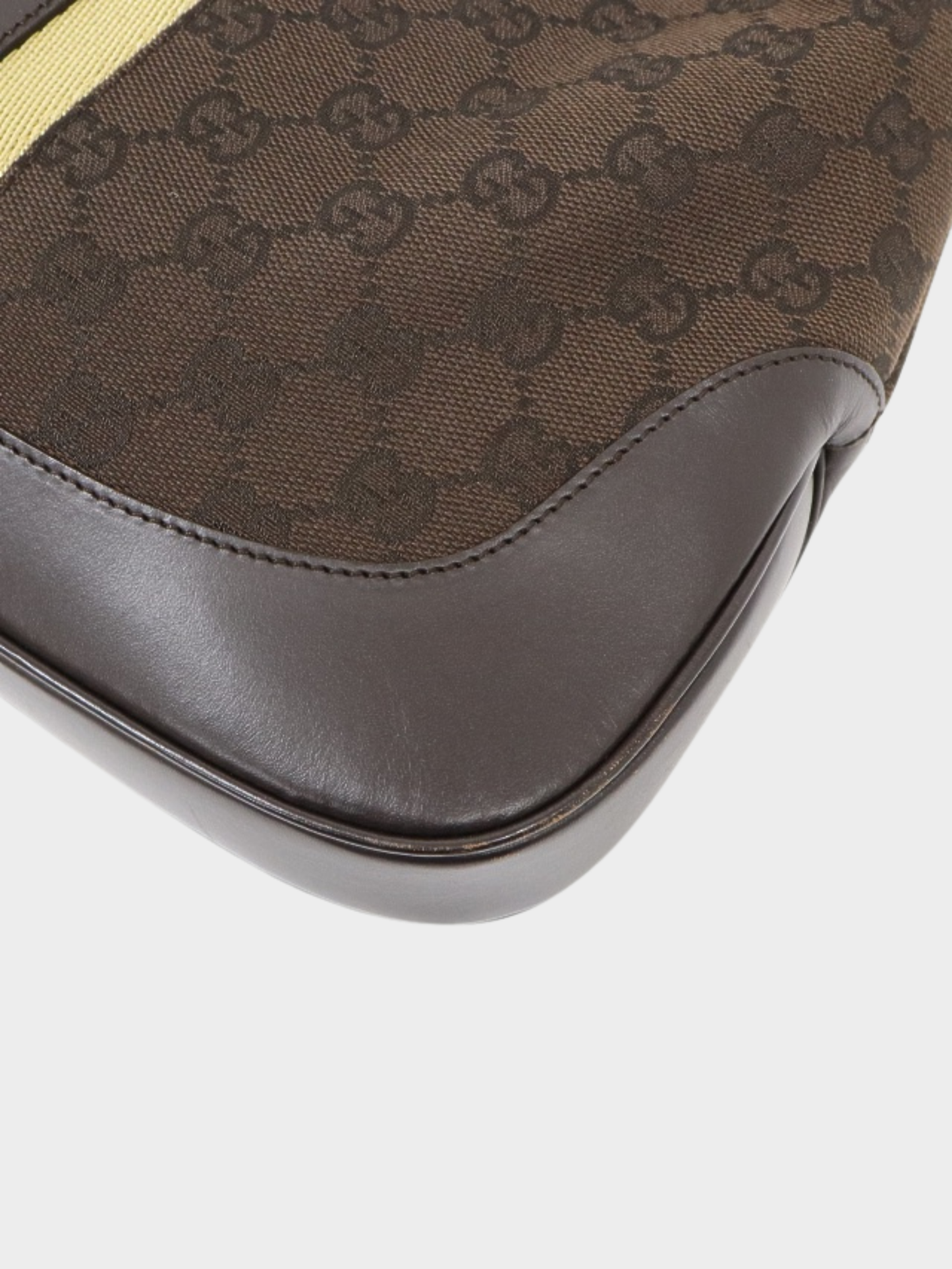 Gucci 2000s Brown GG Canvas Leather Jackie Shoulder Bag