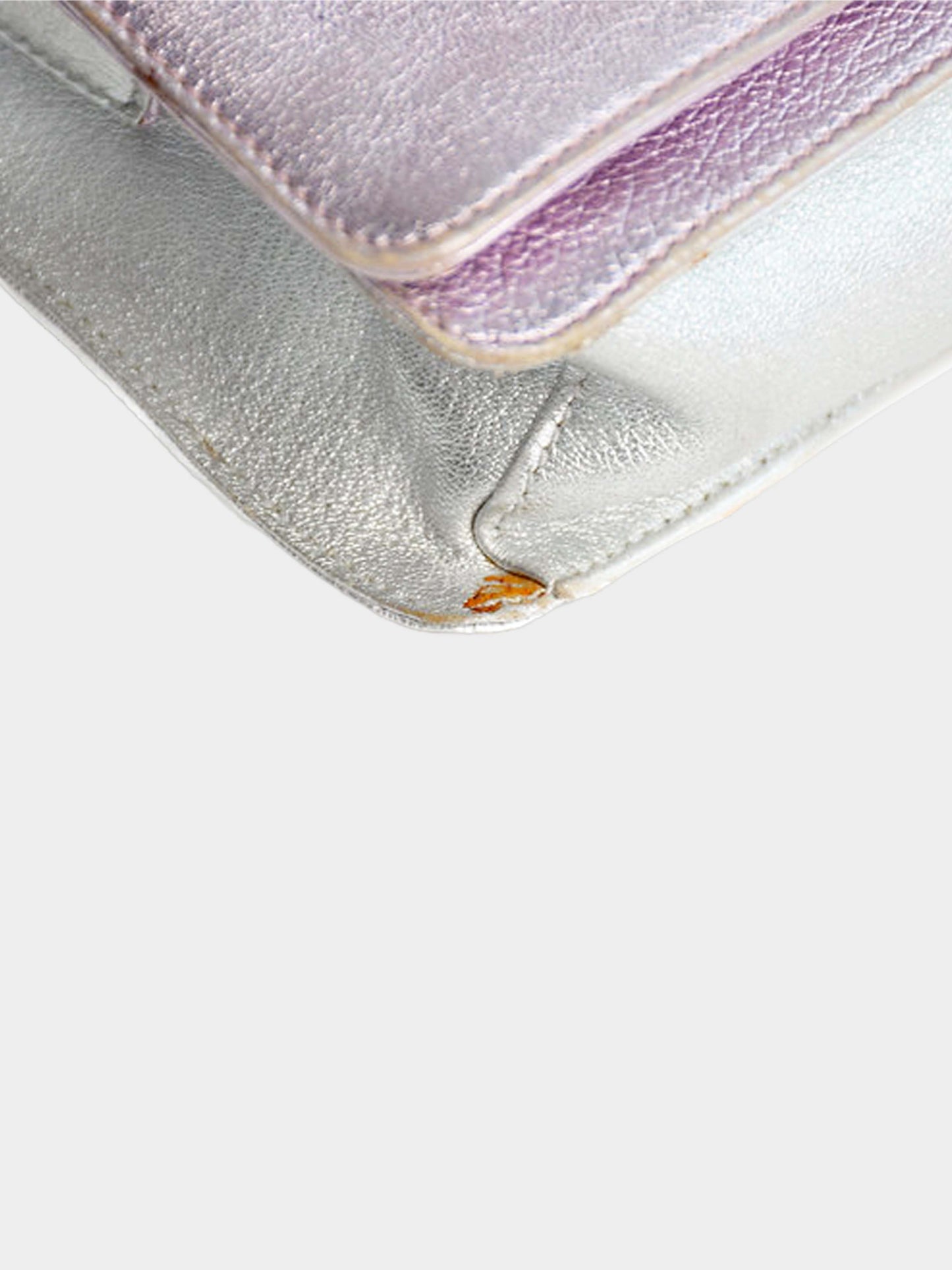 Miu Miu FW 1999 Metallic Lilac and Silver Shoulder Bag