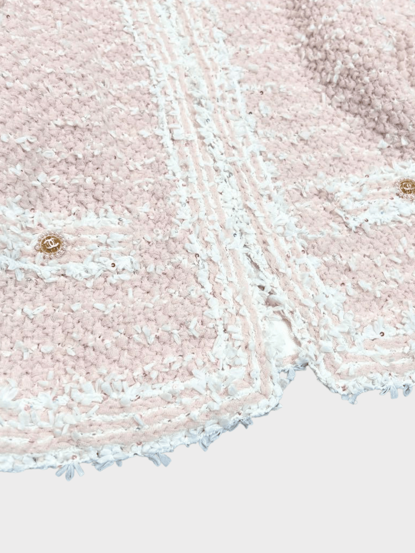 Chanel 2000s Pink Tweed Short Sleeve Jacket