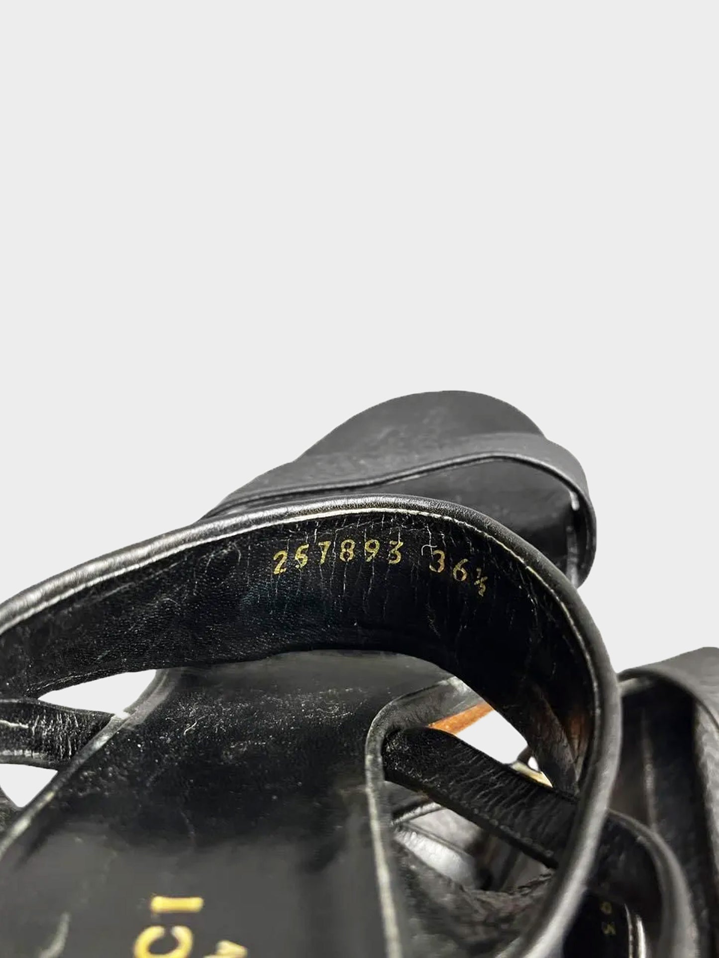 Gucci 2000s Black Leather Horsebit and Bamboo Motif Heels
