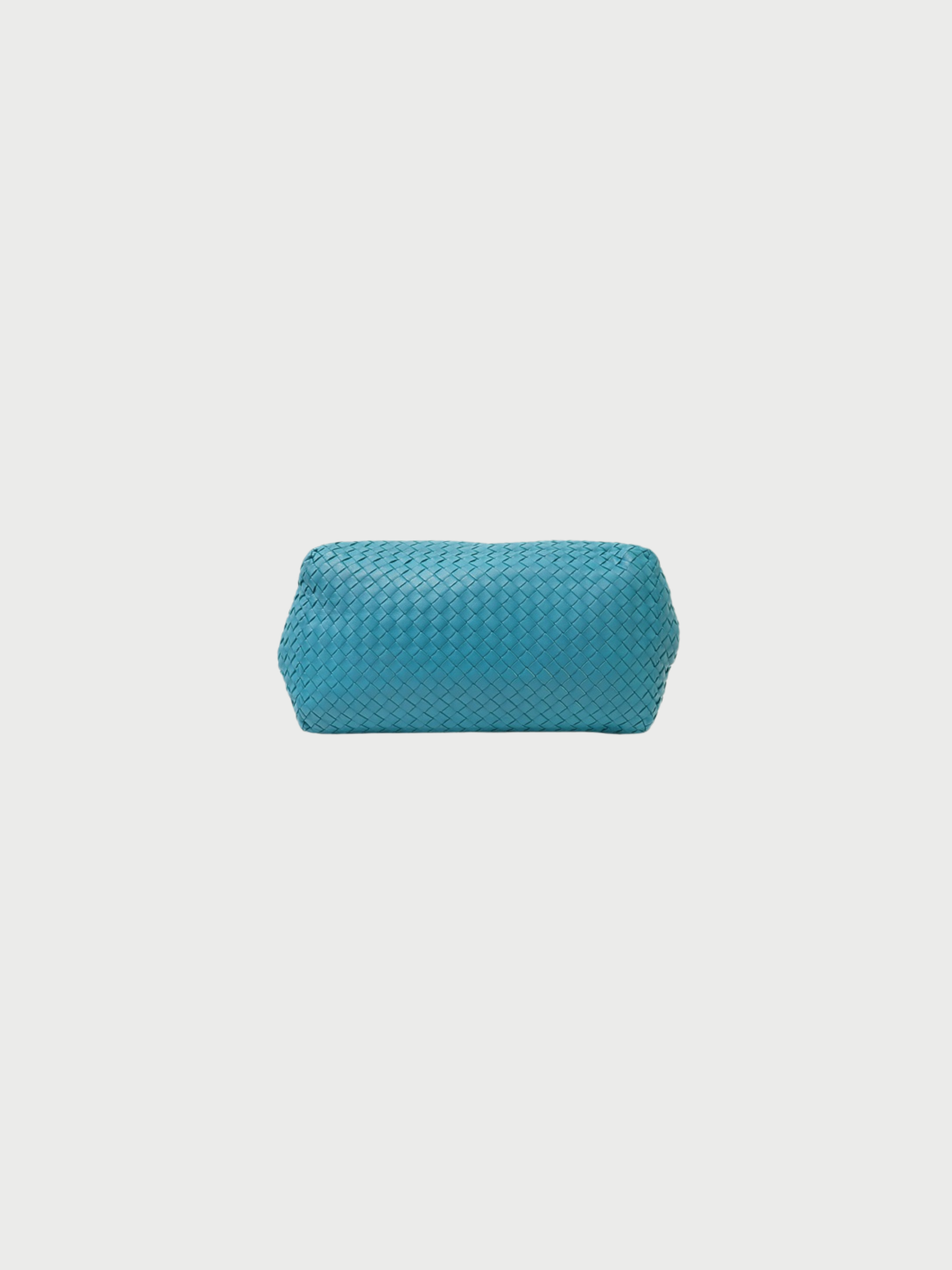 Bottega Veneta 2010s Blue Turquoise Leather Intrecciato Tote Bag