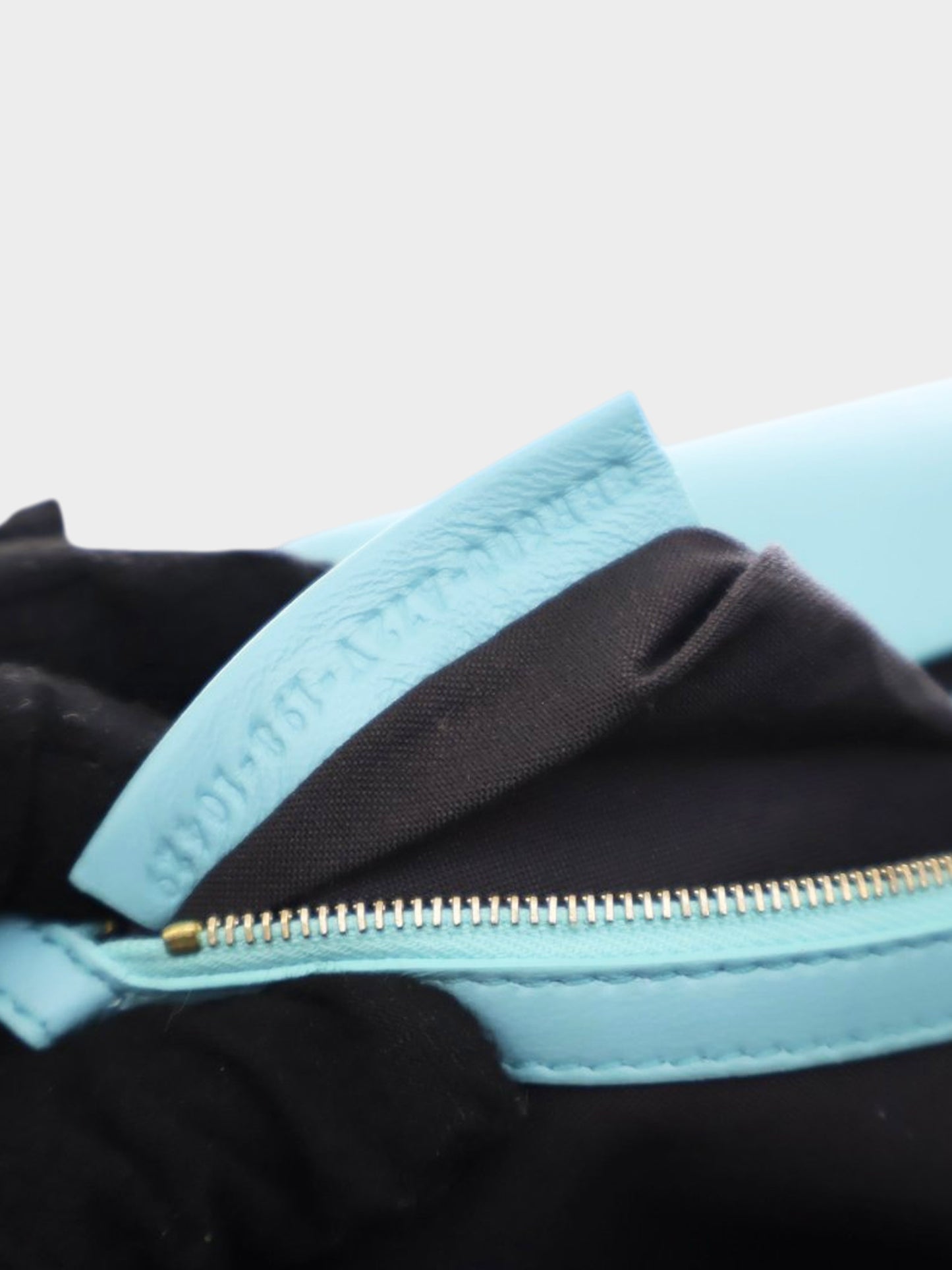 Fendi 2023 Blue FF Embossed Leather Baguette