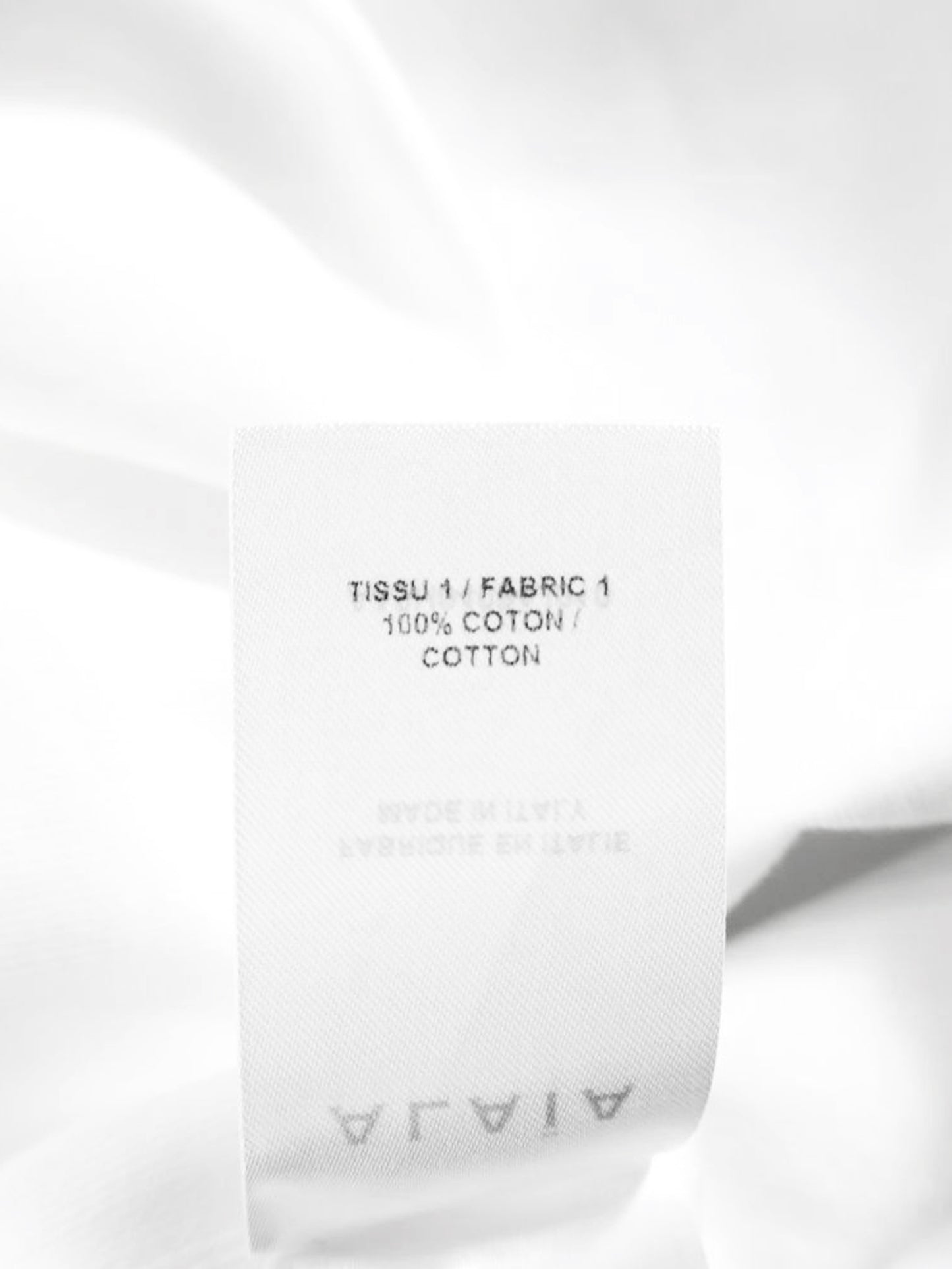 Alaïa FW 2023-2024 White Cotton Wrap Cropped Top