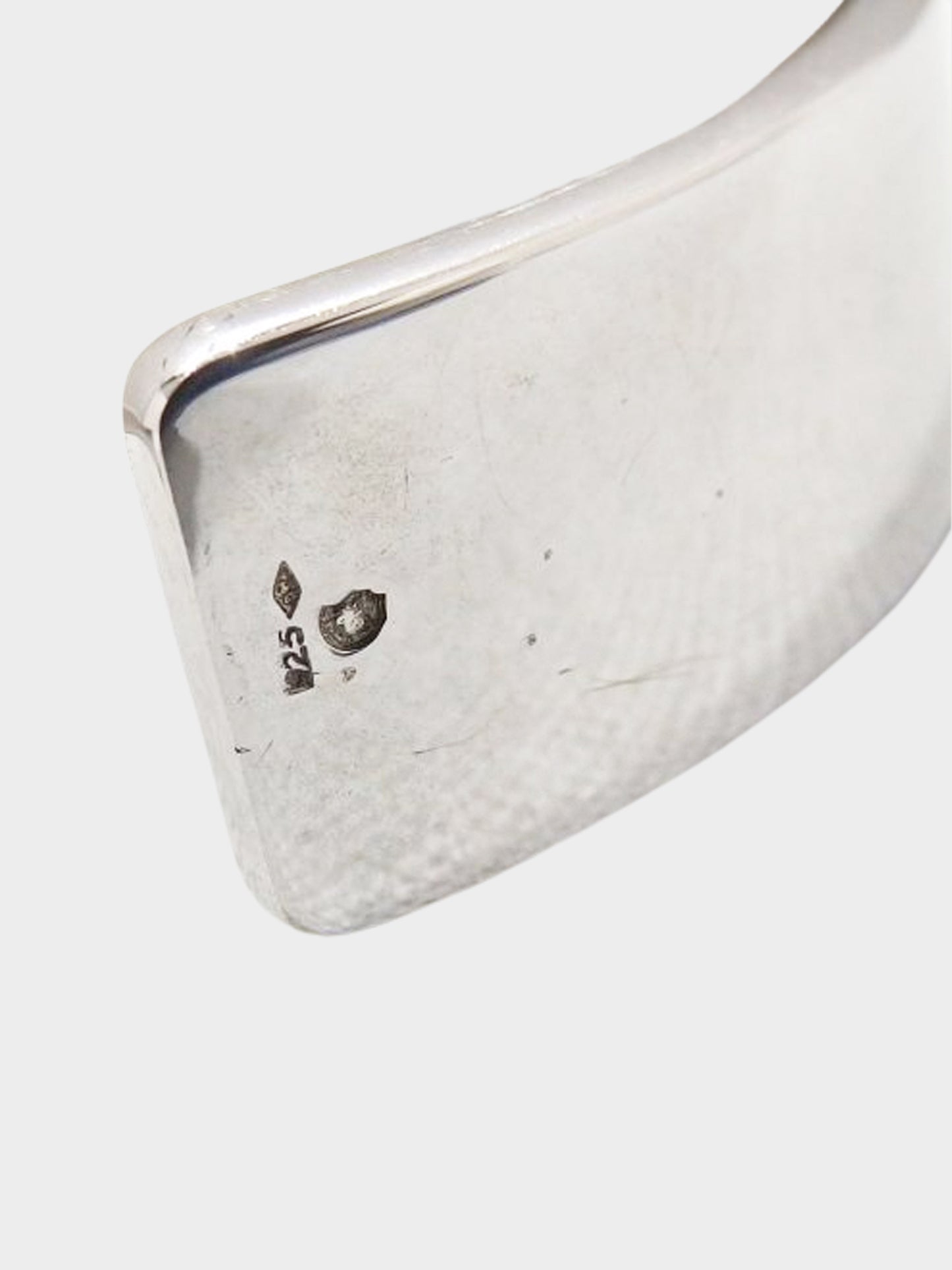 Yves Saint Laurent Early 2000s Silver Open Cuff Bracelet