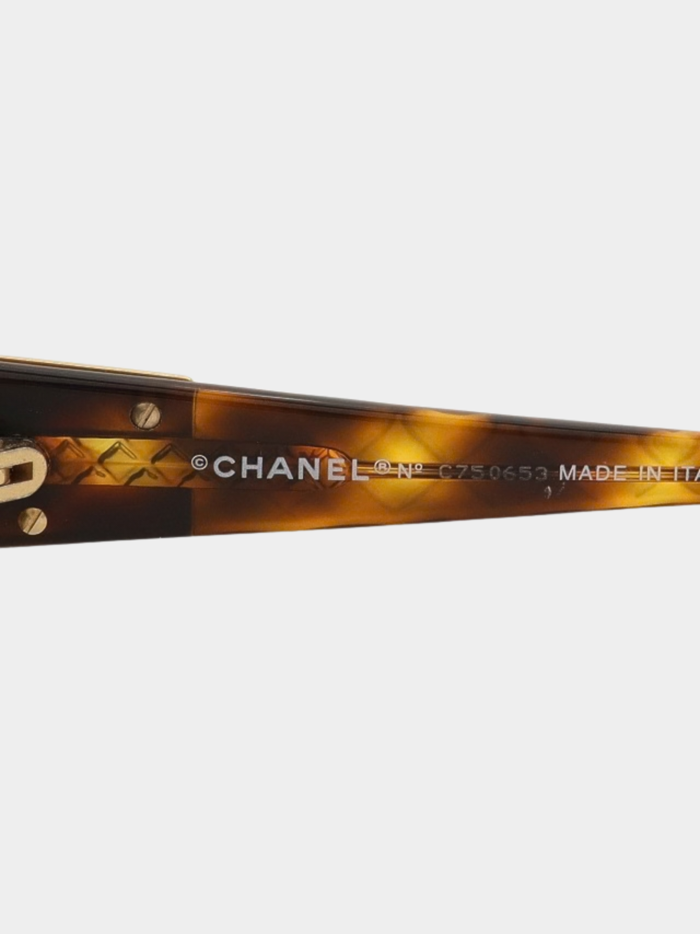 Chanel 2000s Brown Tortoiseshell Plastic Sunglasses