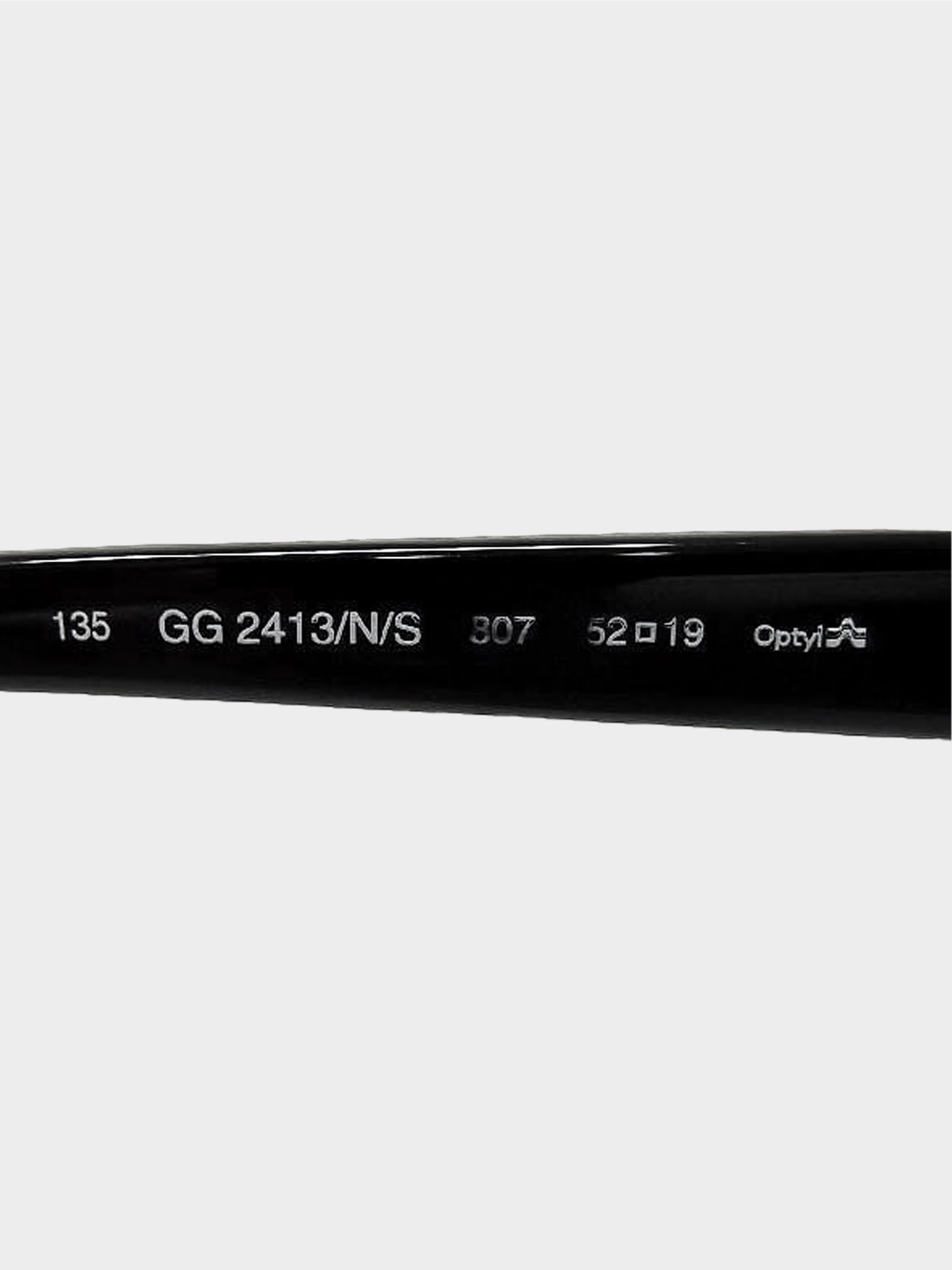 Gucci 1990s Black Small Oval Sunglasses