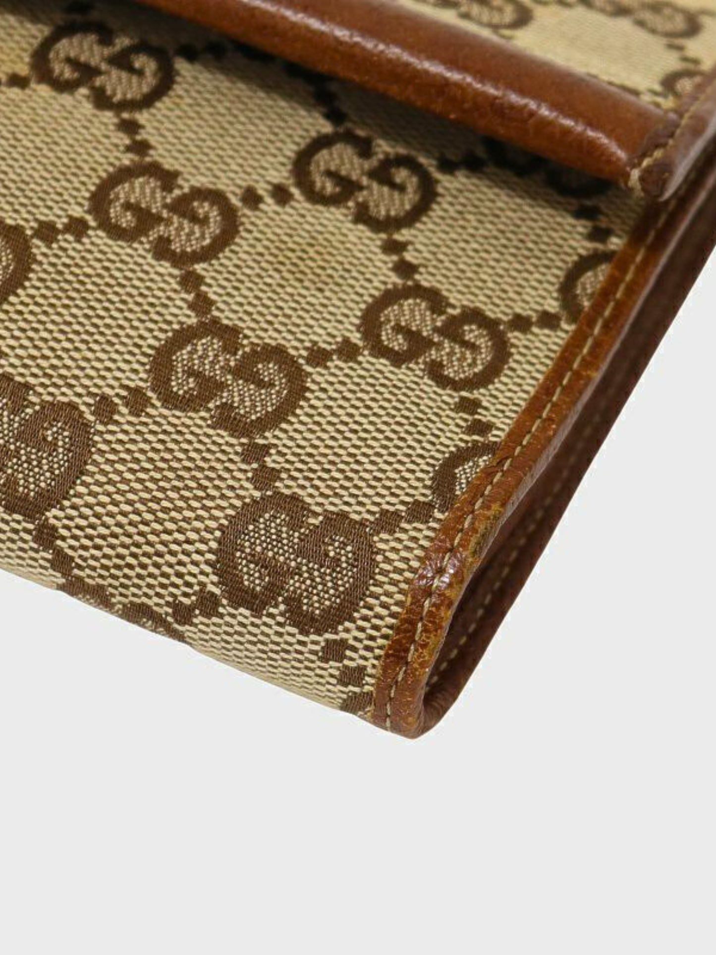 Gucci 2000s Beige Brown GG Bamboo Shoulder Bag