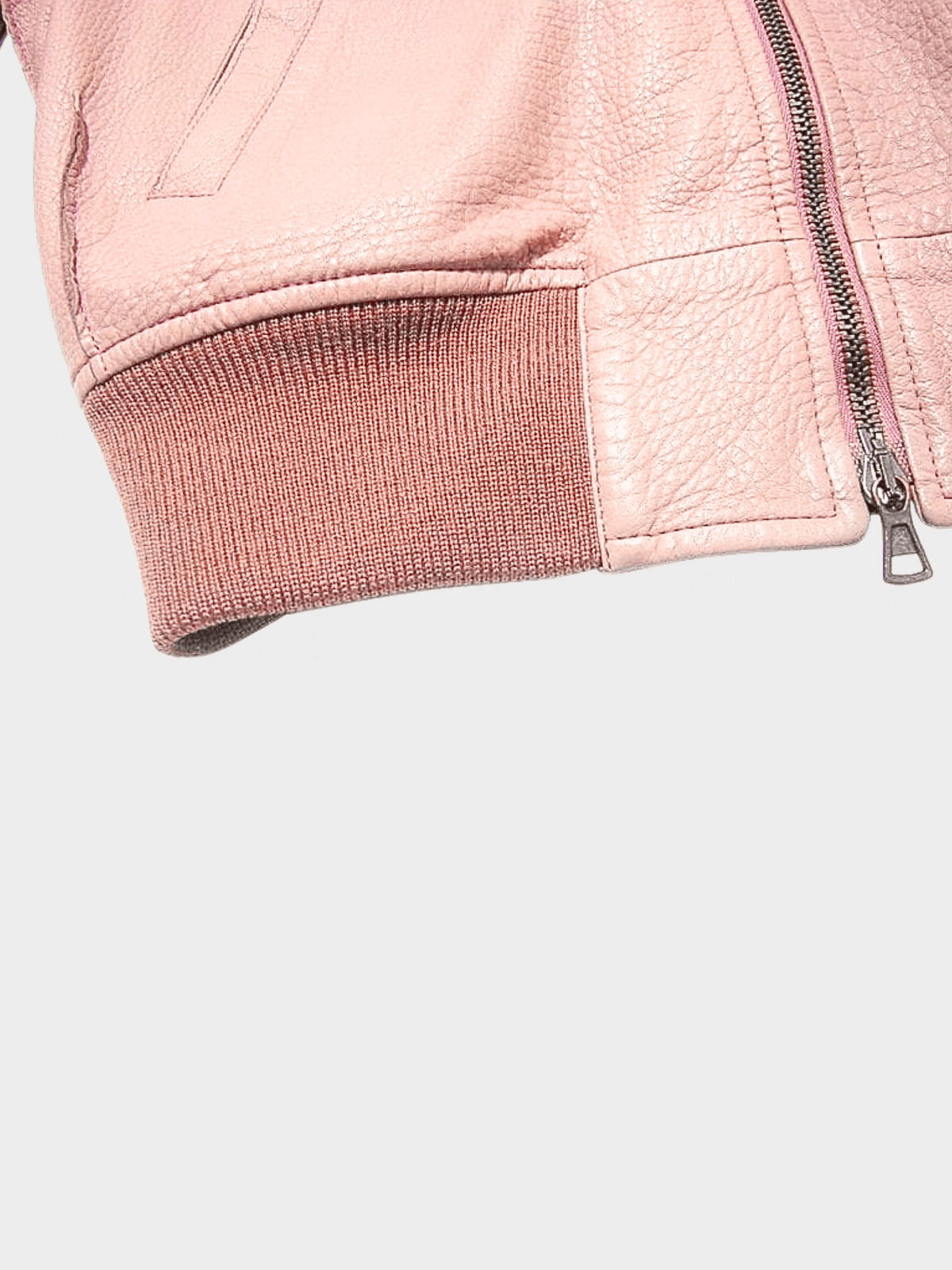 Jean Paul Gaultier 1990s Pink Beige Sheepskin Leather Short Sleeve Jacket