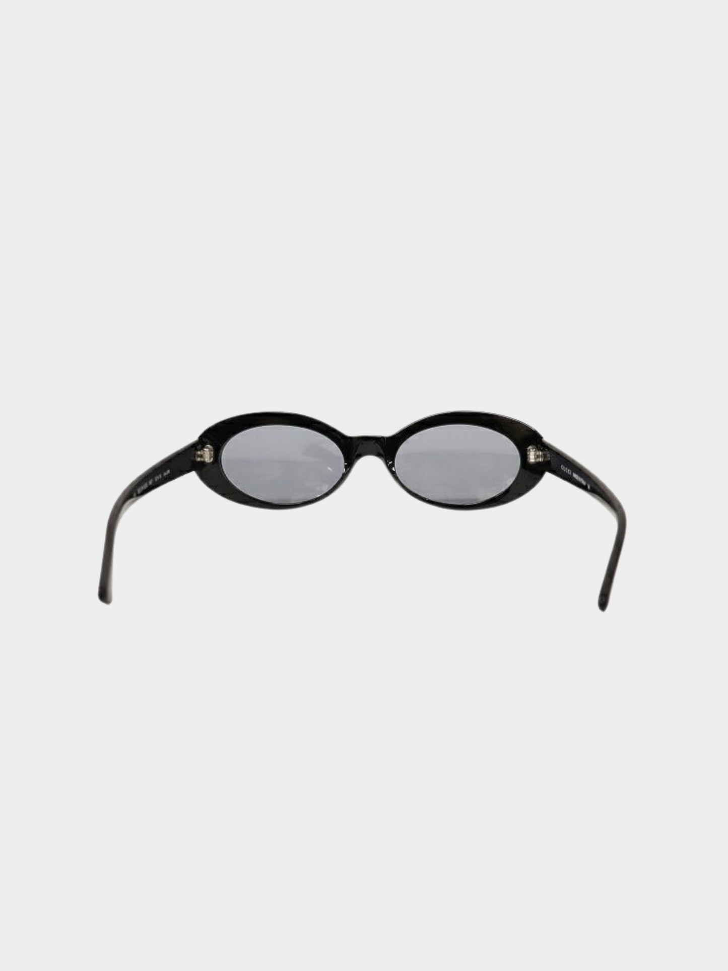 Gucci 2010s Black Oval Sunglasses