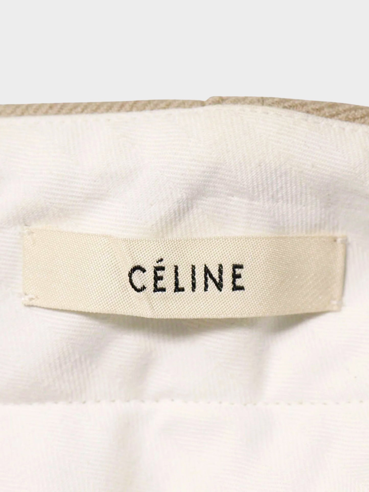 Céline by Phoebe Philo Mid-2010s Beige Wool Pants