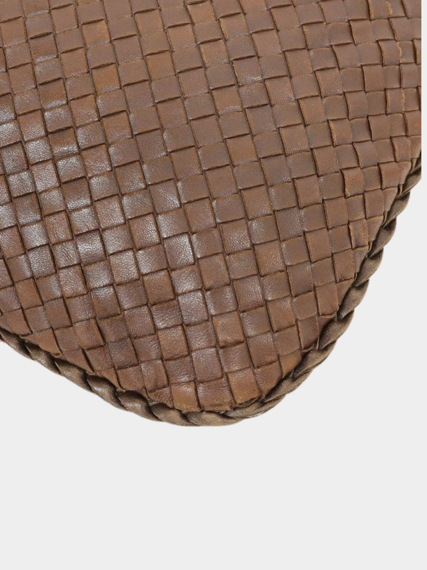 Bottega Veneta 2000s Brown Intrecciato One-Shoulder Bag