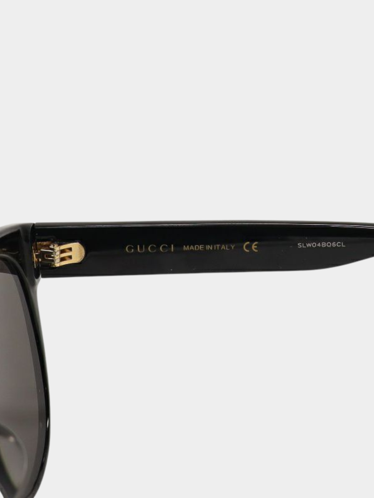 Gucci 2000s Black Plastic Logo Sunglasses
